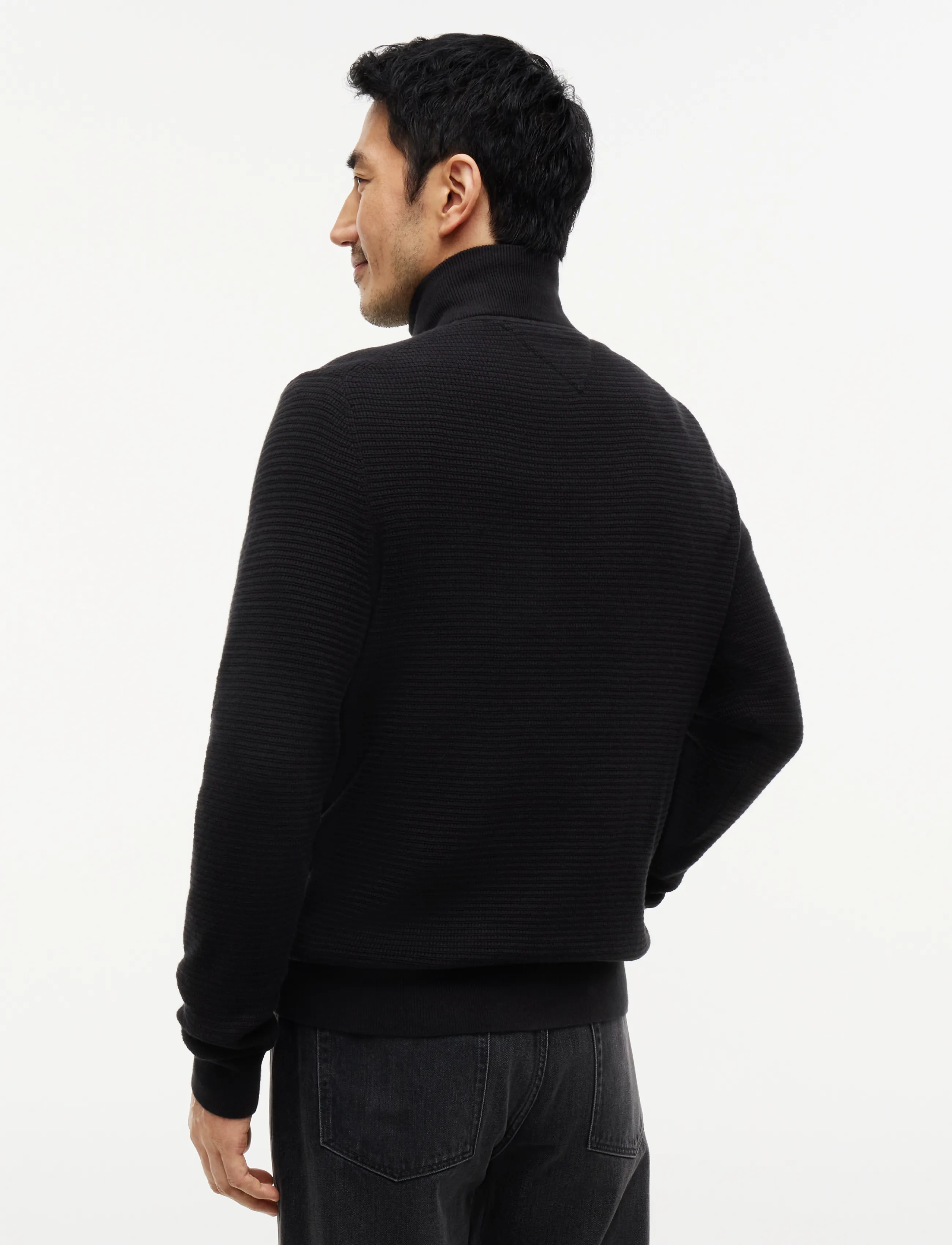 Tommy Hilfiger - PIMA CTN CASH STRUCTURE ZIP MOCK - black - 2