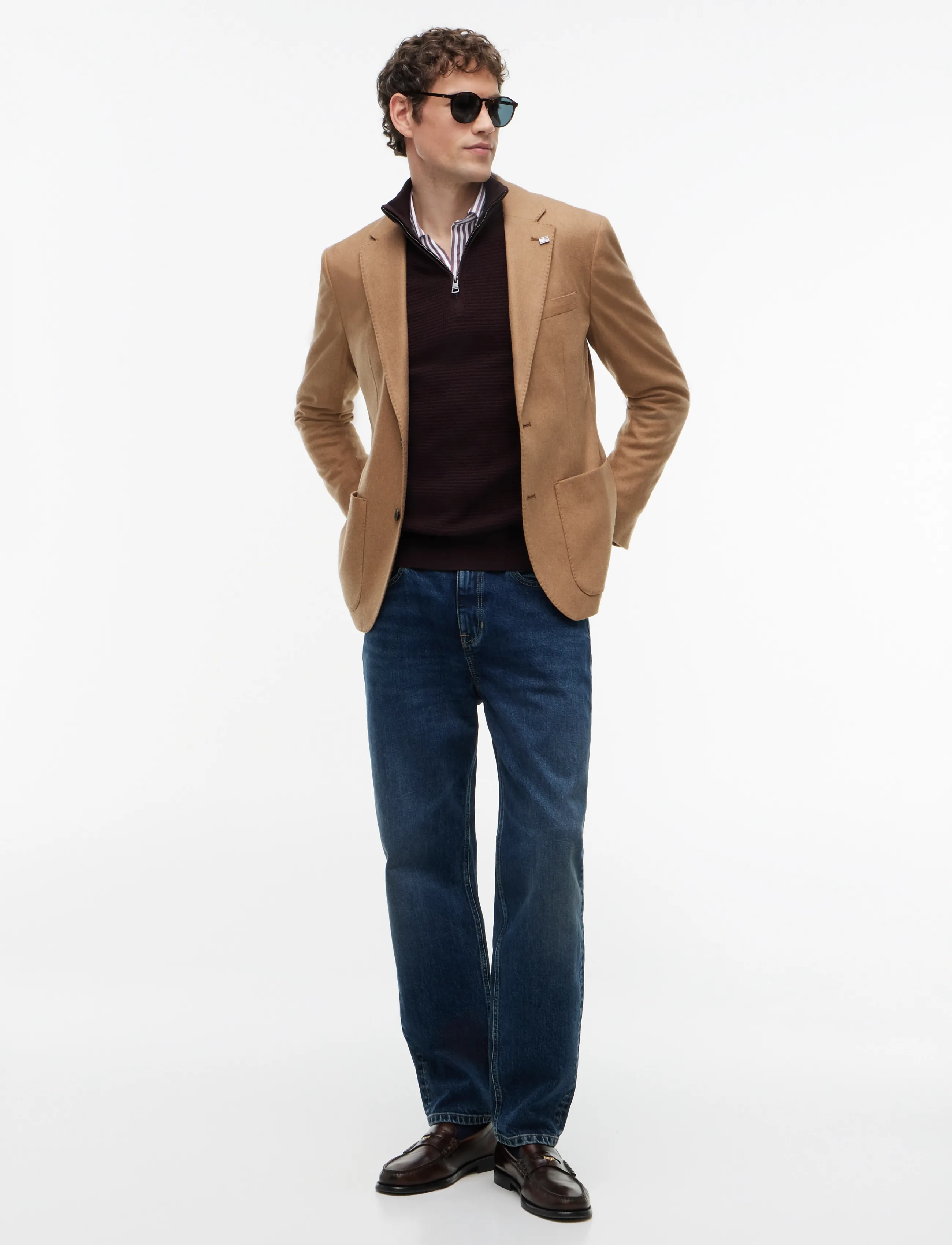 Tommy Hilfiger - PIMA CTN CASH STRUCTURE ZIP MOCK - half zip-tröjor - chocolate - 4