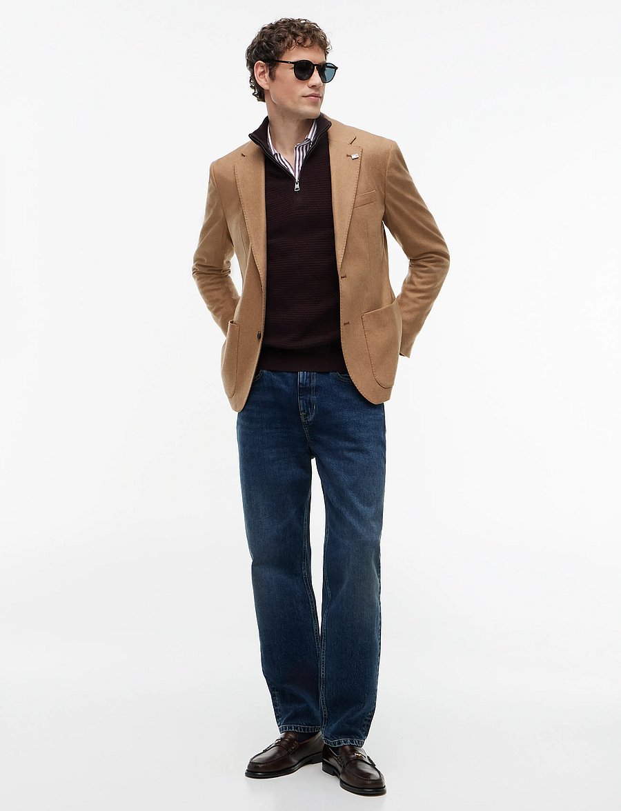 Tommy Hilfiger - PIMA CTN CASH STRUCTURE ZIP MOCK - half zip-tröjor - chocolate - 4