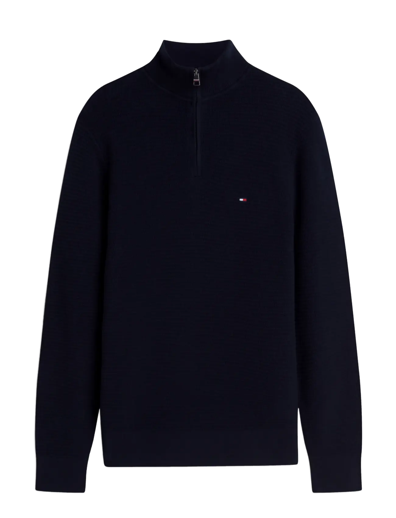 Tommy Hilfiger - PIMA CTN CASH STRUCTURE ZIP MOCK - half zip-tröjor - navy blue - 1
