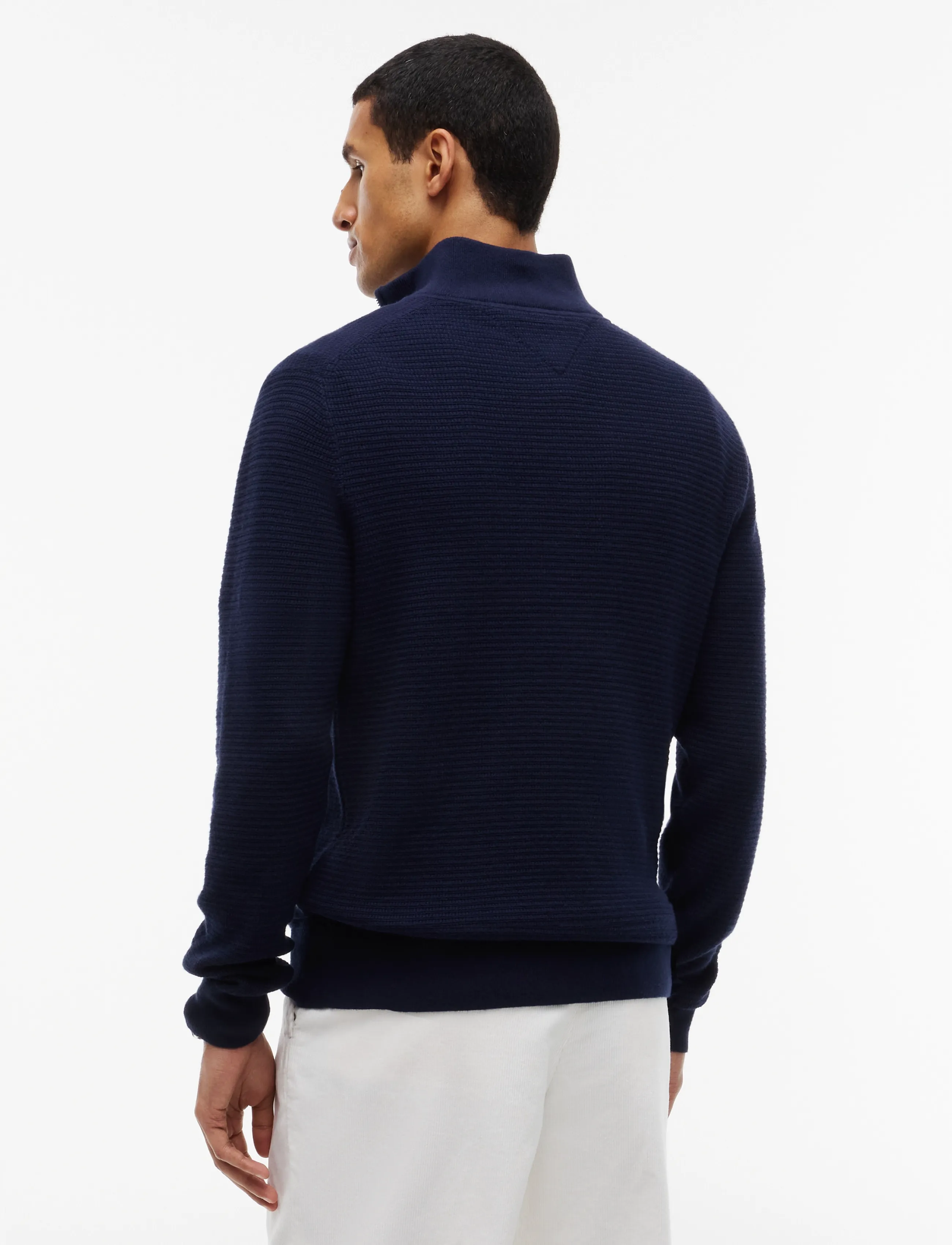 Tommy Hilfiger - PIMA CTN CASH STRUCTURE ZIP MOCK - half zip-tröjor - navy blue - 2