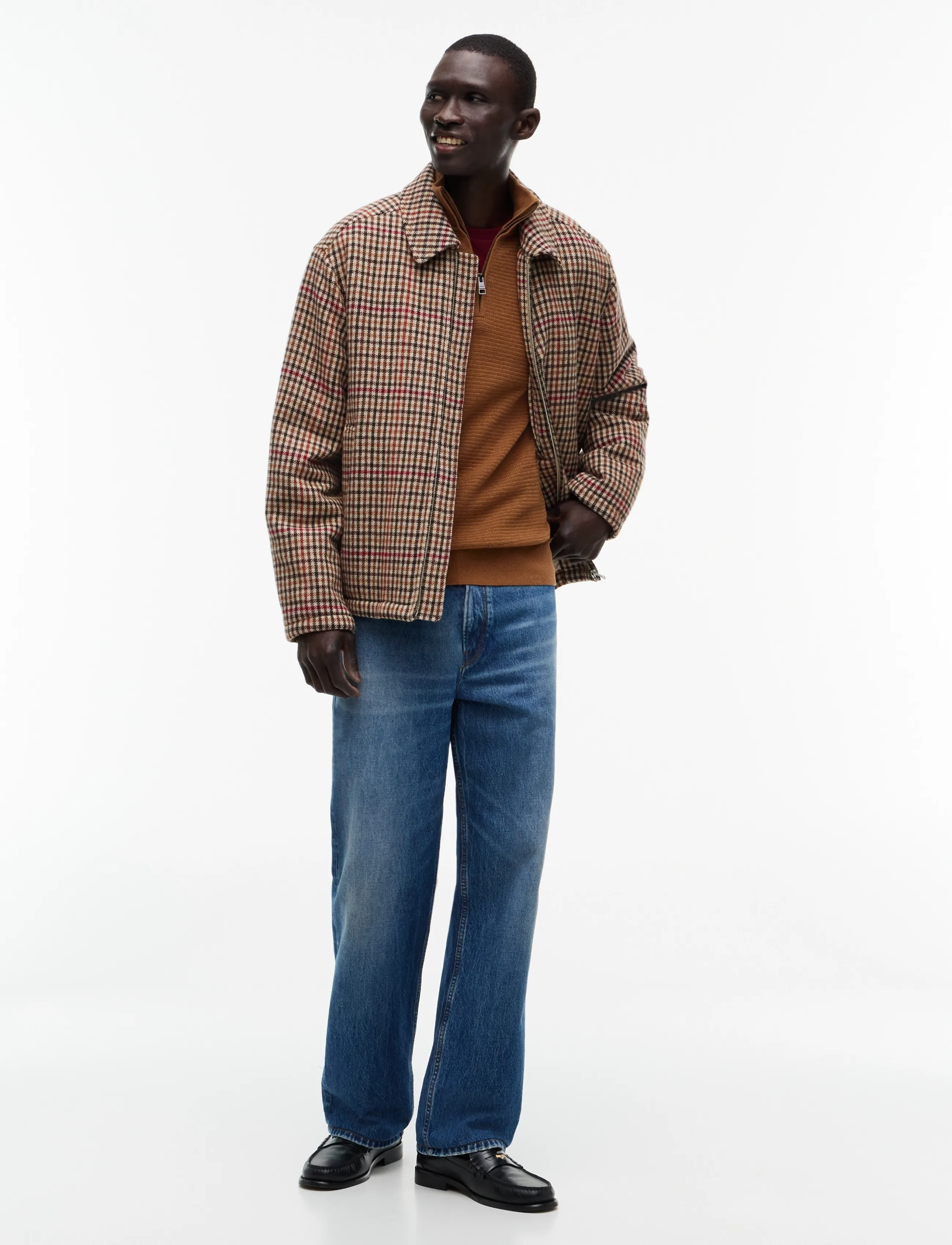 Tommy Hilfiger - PIMA CTN CASH STRUCTURE ZIP MOCK - pullover mit halbem reißverschluss - timeless tawny heather - 4