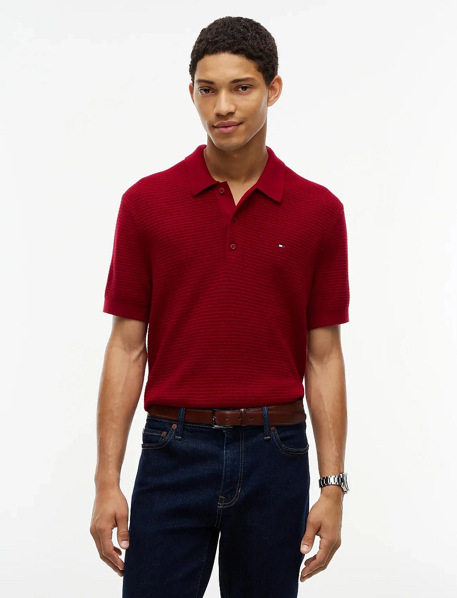 Tommy Hilfiger - PIMA CTN CASH STRUCTURE SS POLO - stickade pikéer - regatta red - 0