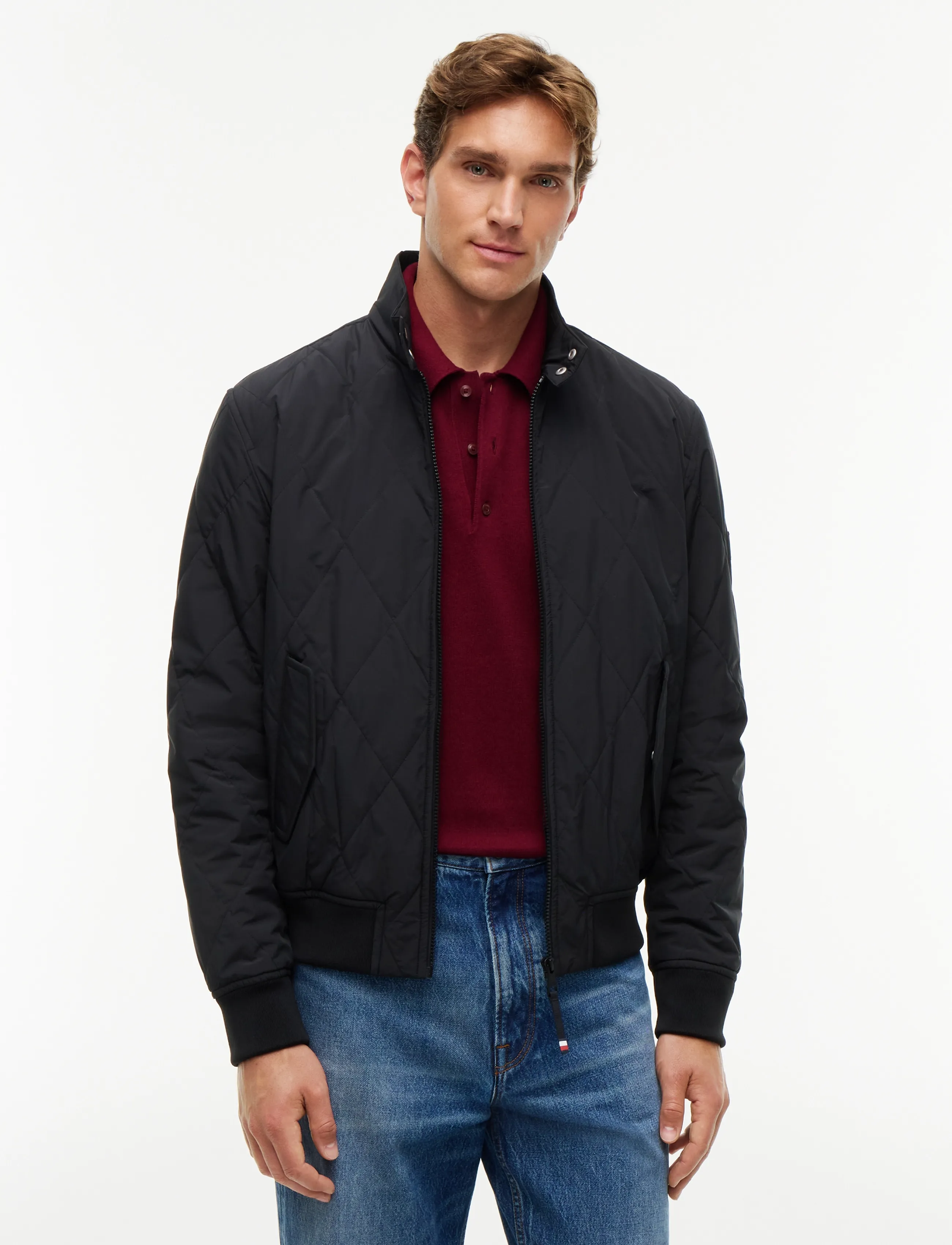 Tommy Hilfiger Packable Quilted Harrington, XL, Jackets, Schwarz - Männerswear