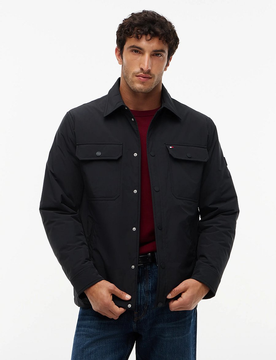Tommy Hilfiger - PACKABLE LW SHIRT JACKET - frühlingsjacken - black - 0