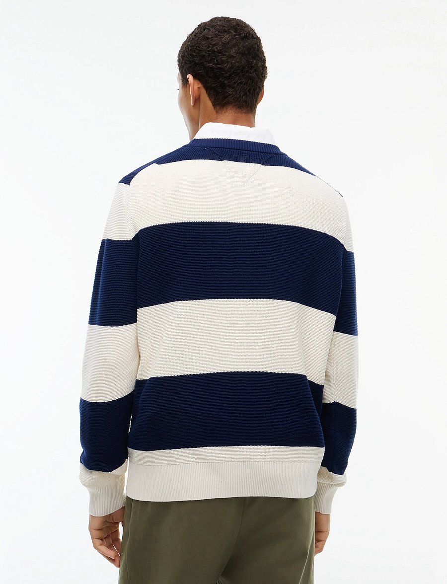 Tommy Hilfiger - WAFFLE COTTON GRAPHIC CREW NECK - rundhals - carbon navy ivory petal - 2