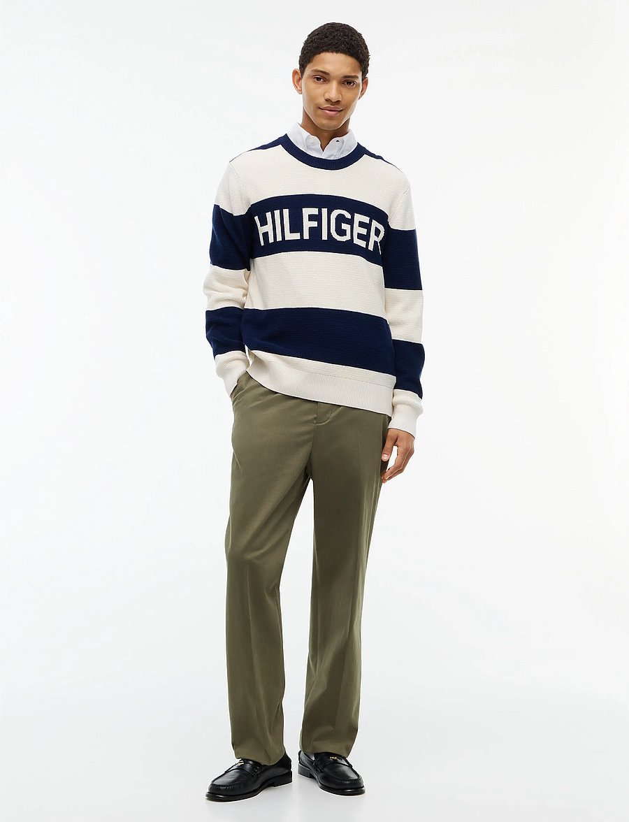 Tommy Hilfiger - WAFFLE COTTON GRAPHIC CREW NECK - rundhals - carbon navy ivory petal - 4