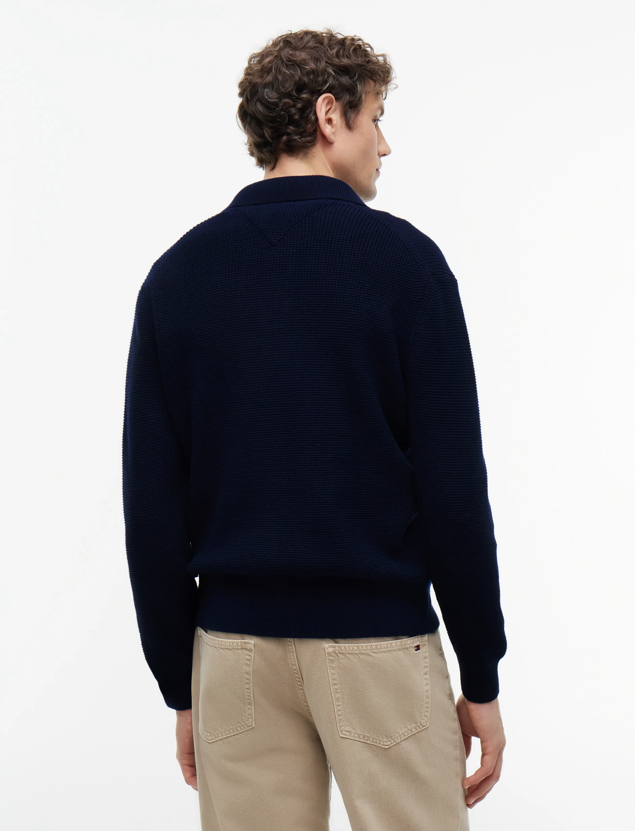 Tommy Hilfiger - WAFFLE STRUCTURE RUGBY - poloer i strik med lange ærmer - carbon navy - 2