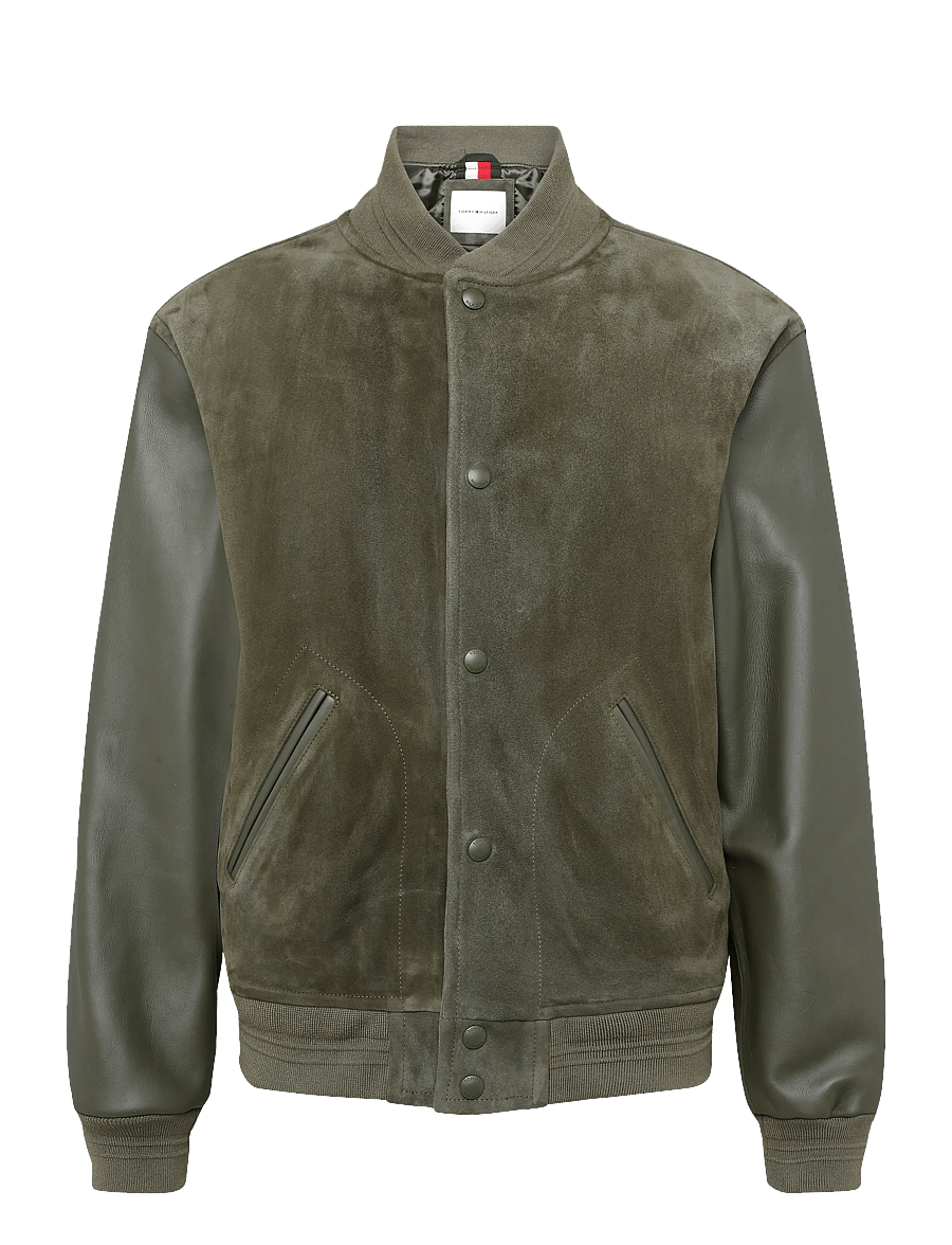 Tommy Hilfiger - SUEDE VARSITY - kolledžijakid - platinum olive - 1