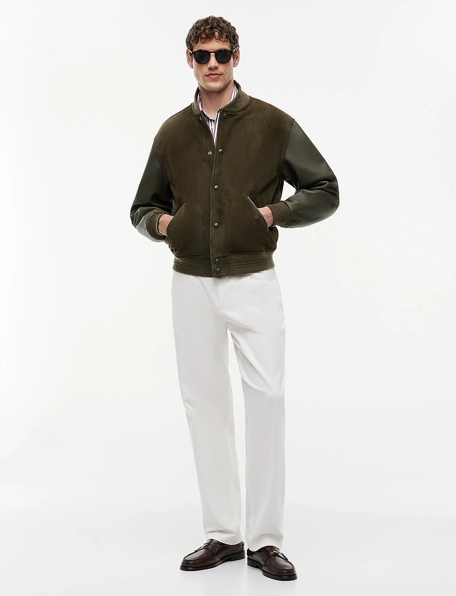 Tommy Hilfiger - SUEDE VARSITY - kolledžijakid - platinum olive - 5