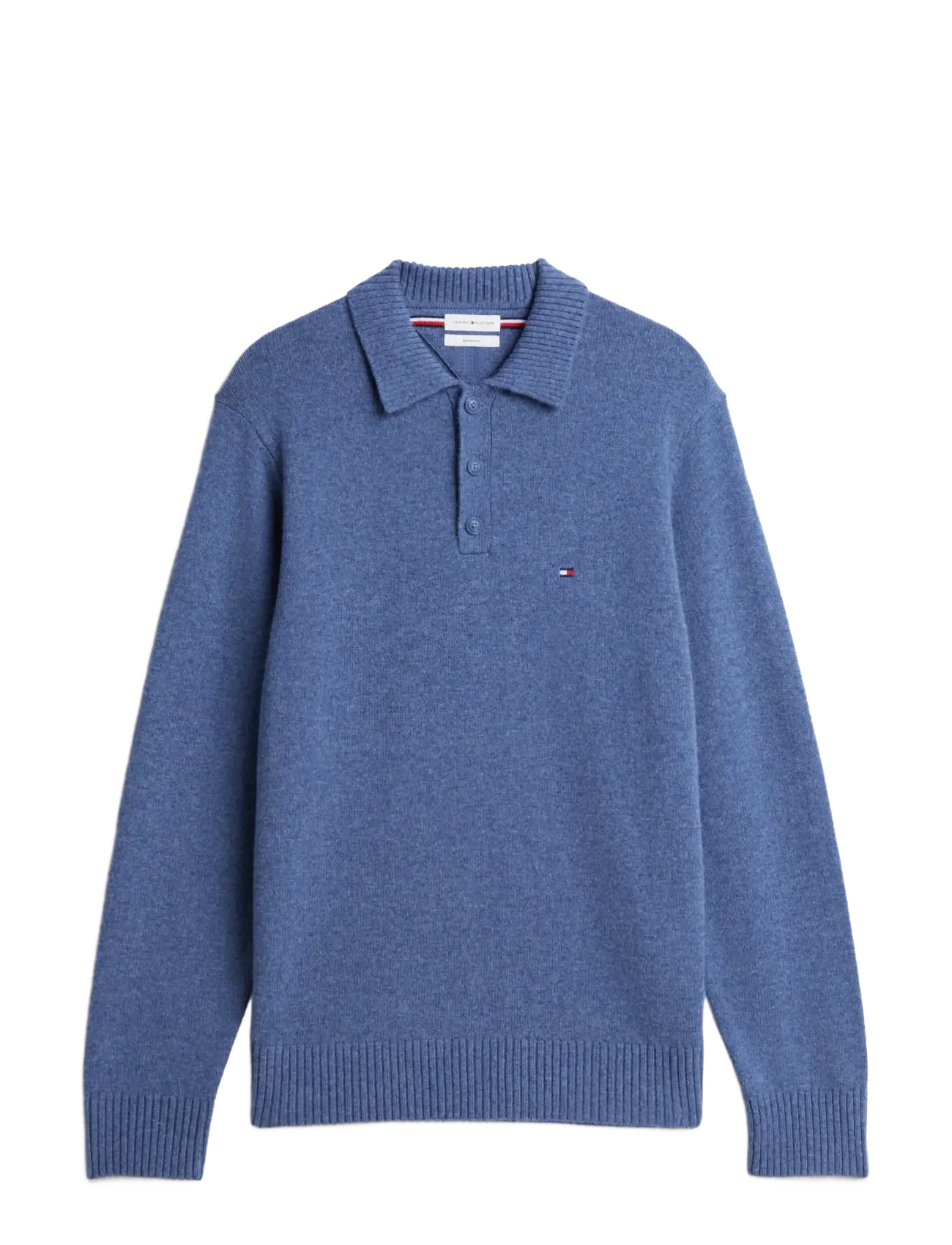 Tommy Hilfiger LAMBSWOOL LS POLO - Riided - AEGEAN SEA HEATHER / blue