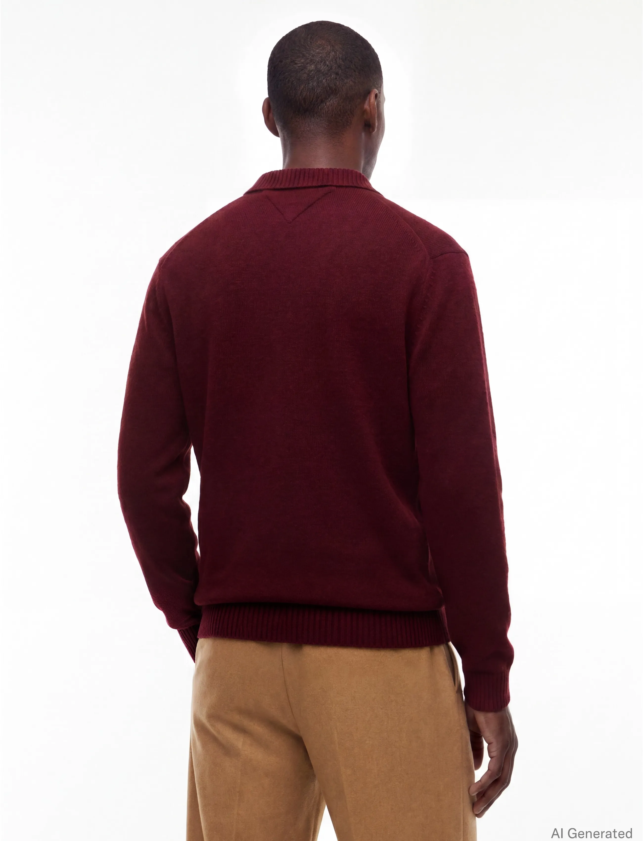Tommy Hilfiger - LAMBSWOOL LS POLO - burgundy heather - 2