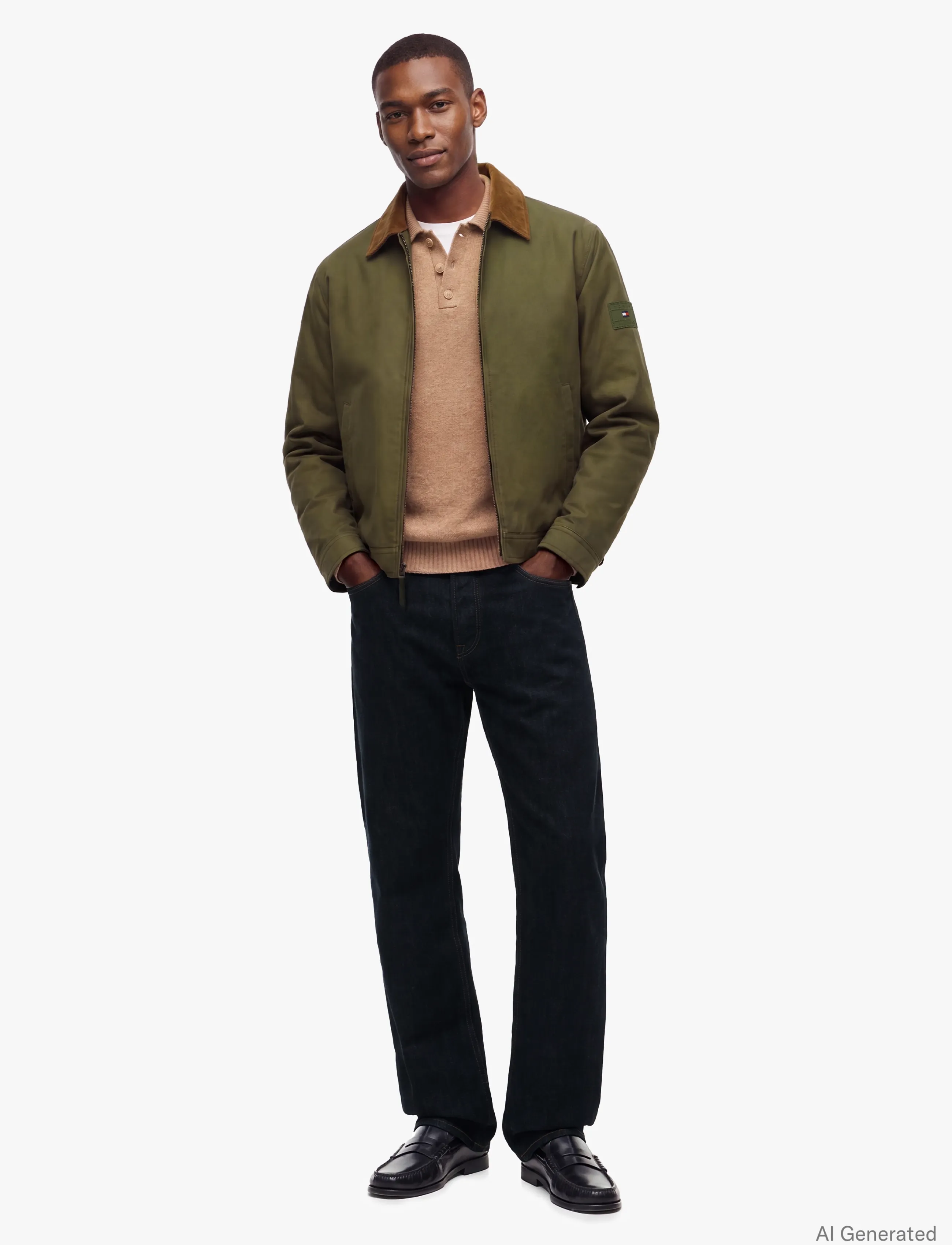 Tommy Hilfiger - LAMBSWOOL LS POLO - poloer i strik med lange ærmer - safari canvas heather - 4
