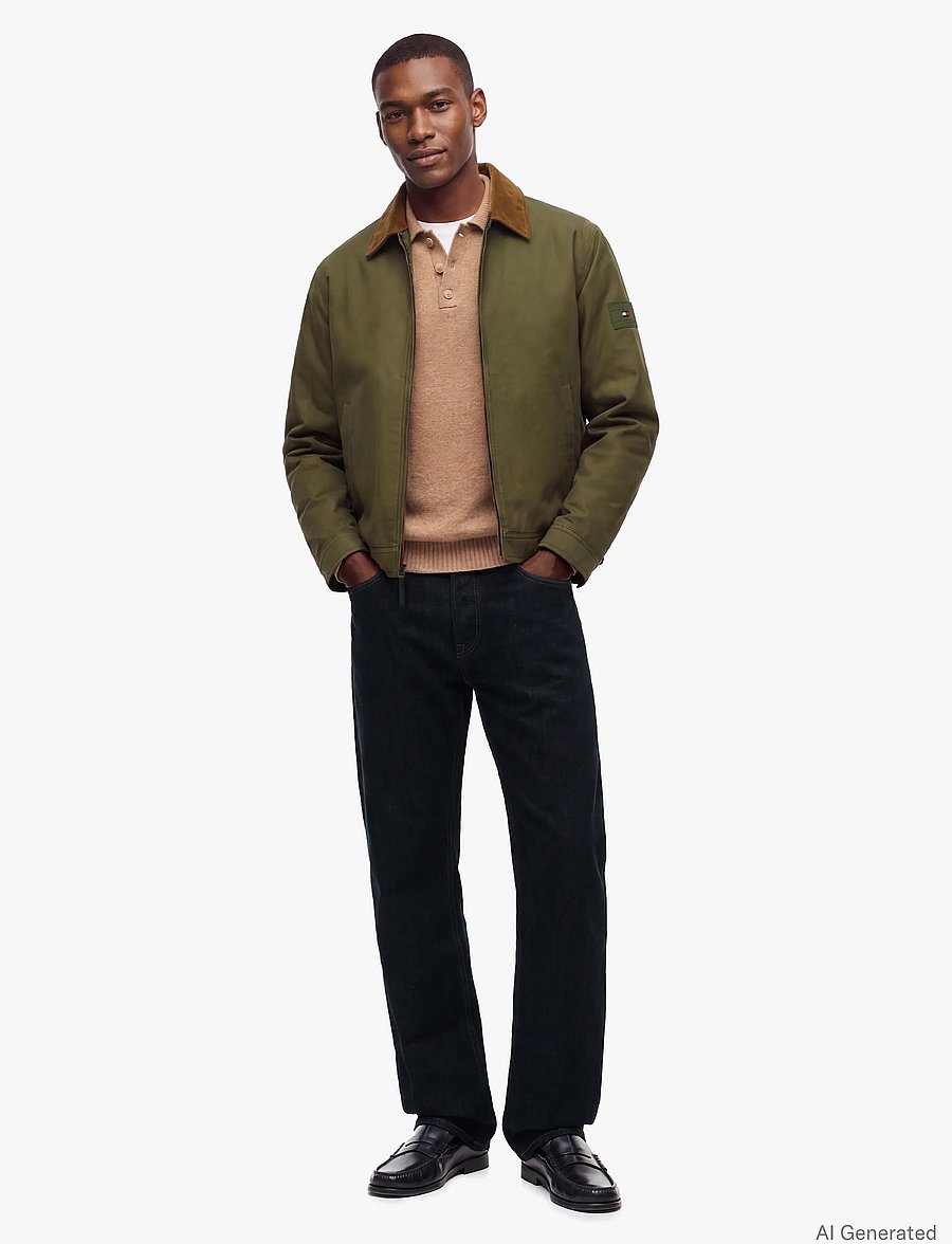 Tommy Hilfiger - LAMBSWOOL LS POLO - poloer i strik med lange ærmer - safari canvas heather - 4