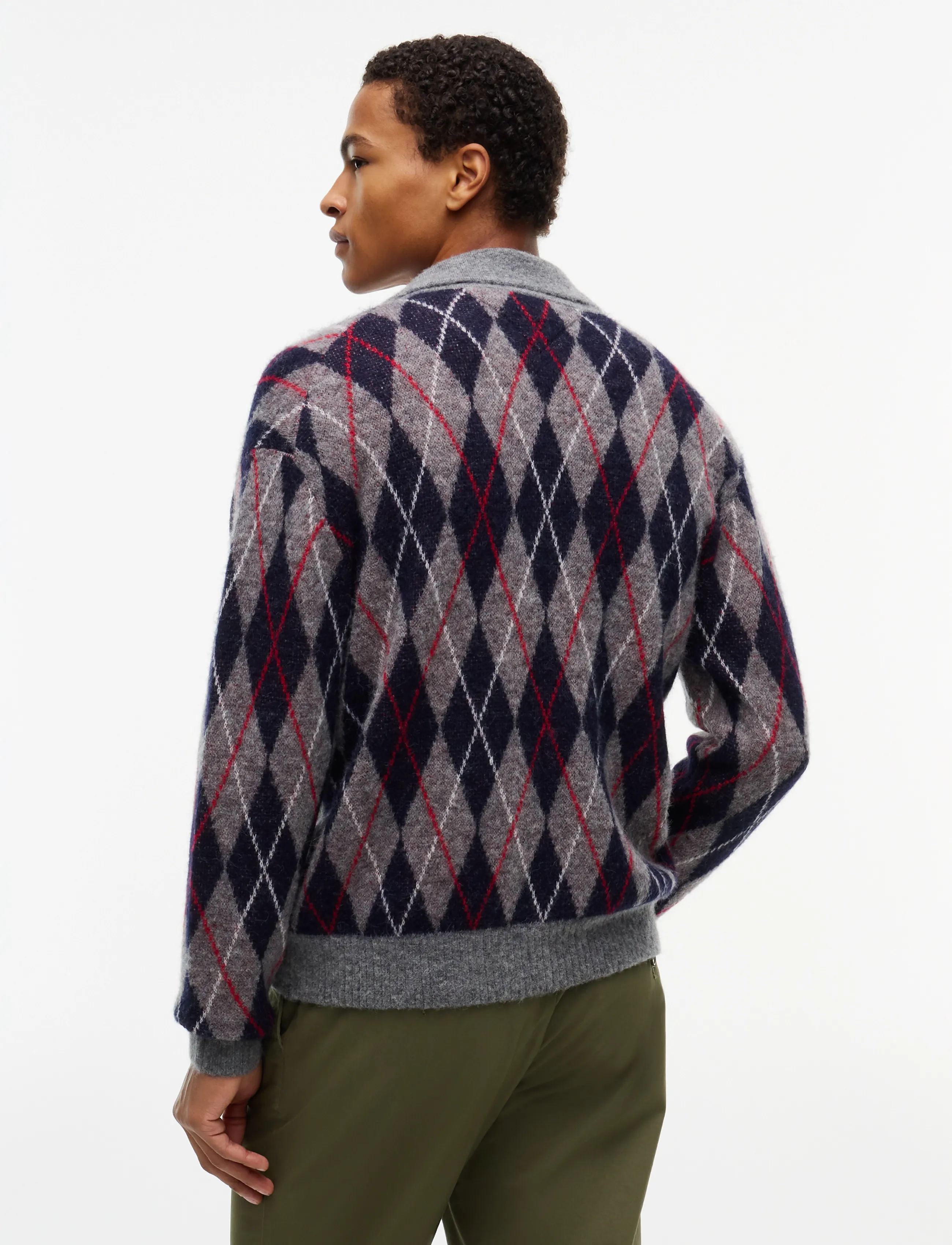 Tommy Hilfiger - ALPACA BLEND ARGYLE BUTTON THRU - strickjacken - medium grey heather - 2