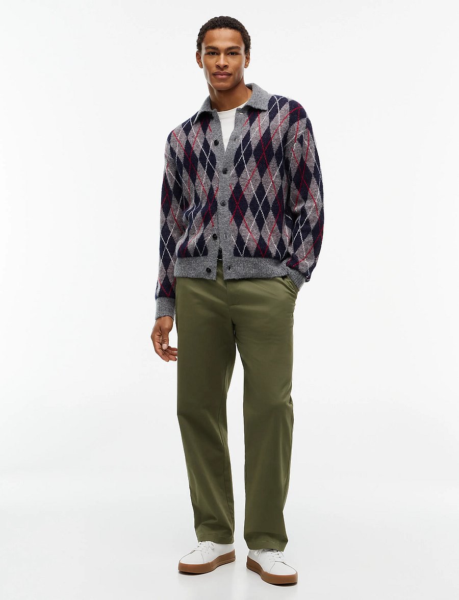 Tommy Hilfiger - ALPACA BLEND ARGYLE BUTTON THRU - strickjacken - medium grey heather - 4