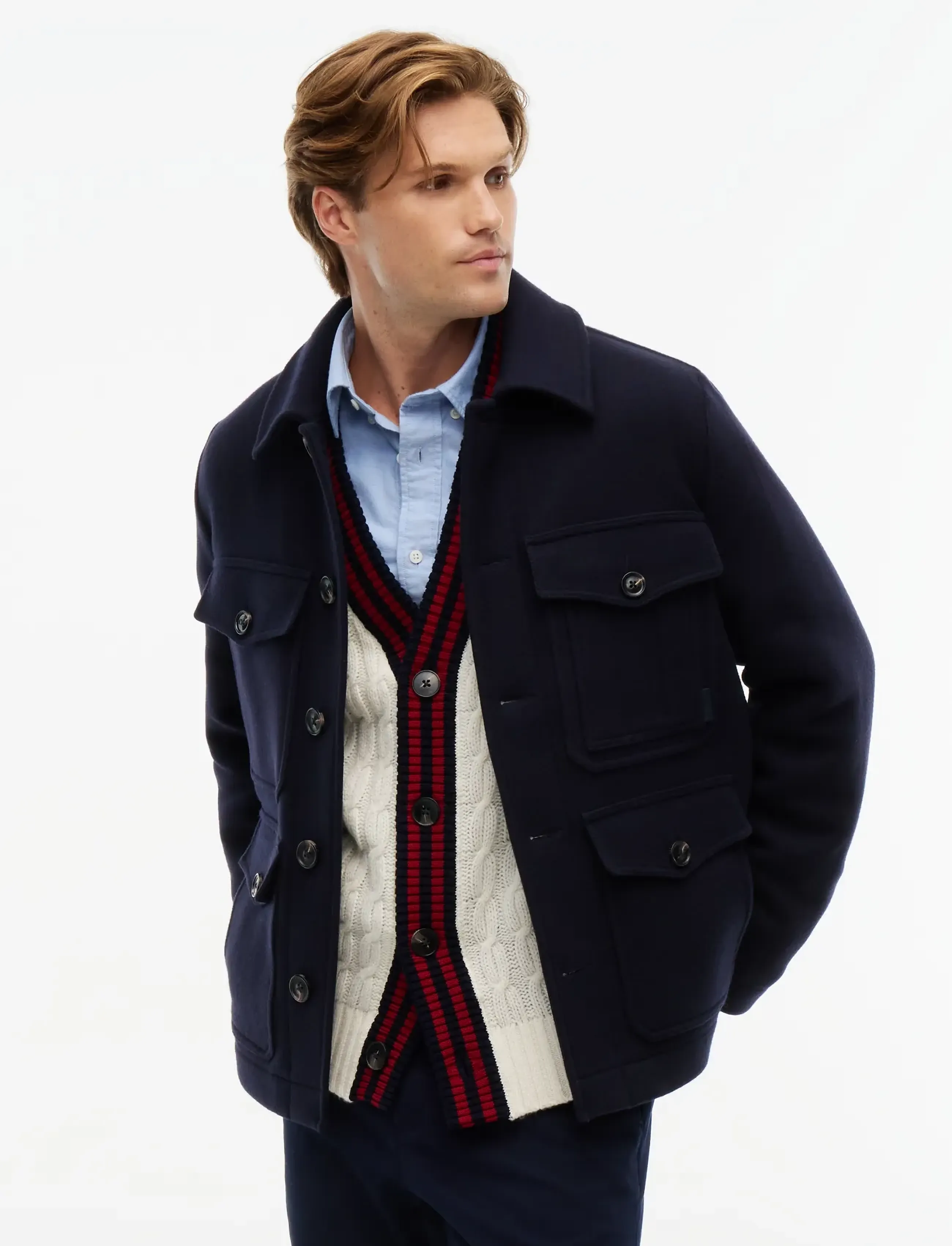 Tommy Hilfiger WOOL 4 POCKET JACKET - New arrivals - NAVY BLUE / navy