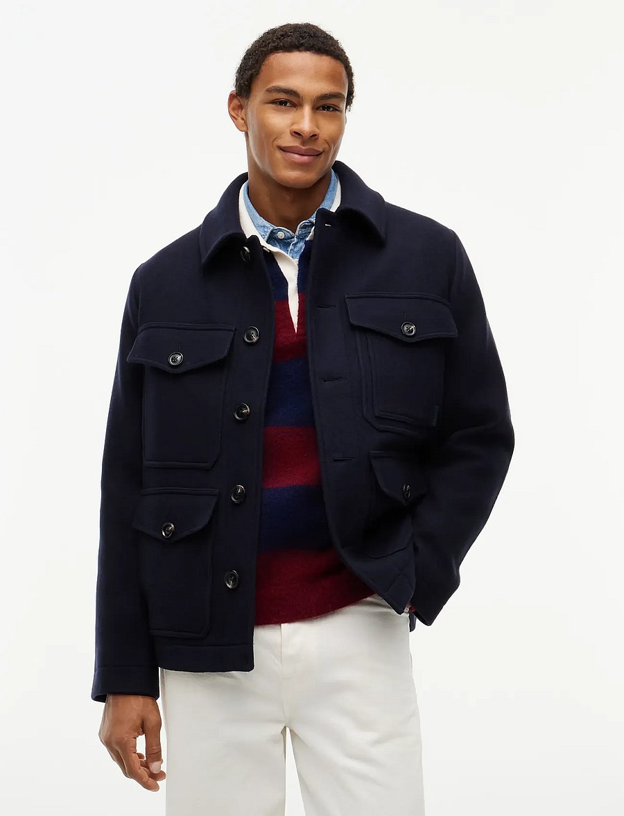 Tommy Hilfiger - WOOL 4 POCKET JACKET - wolljacken - navy blue - 0