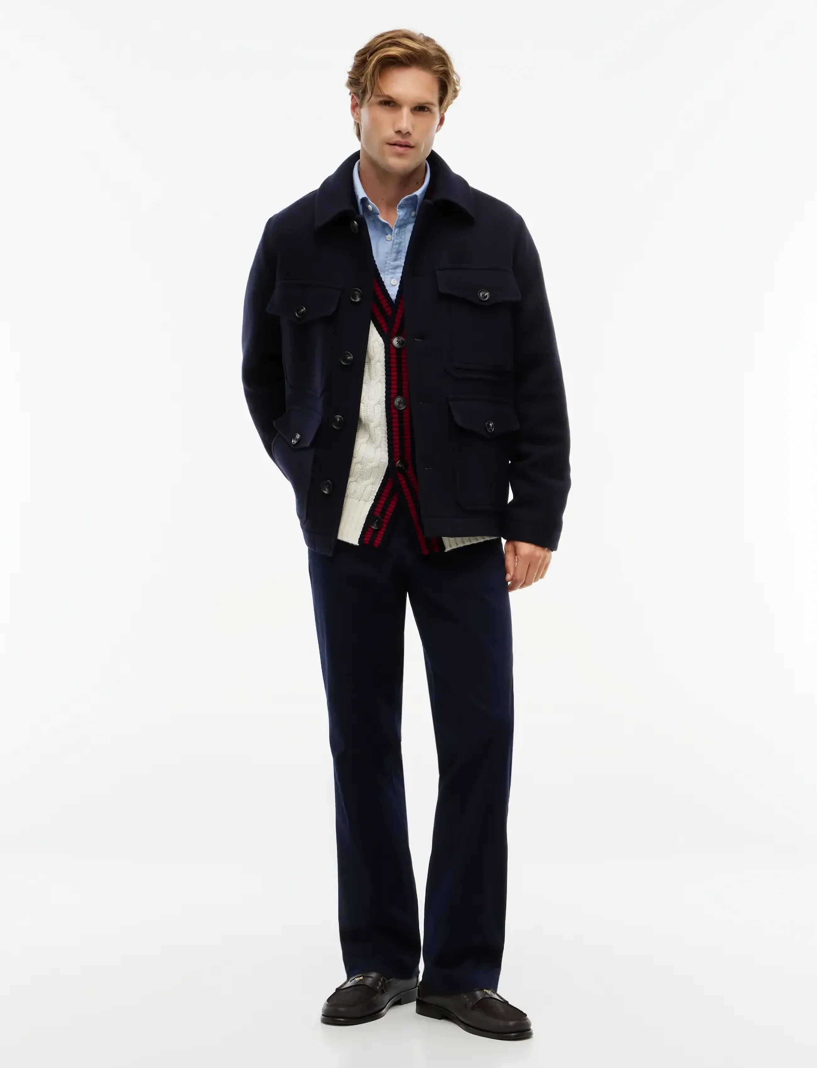 Tommy Hilfiger - WOOL 4 POCKET JACKET - wool jackets - navy blue - 4