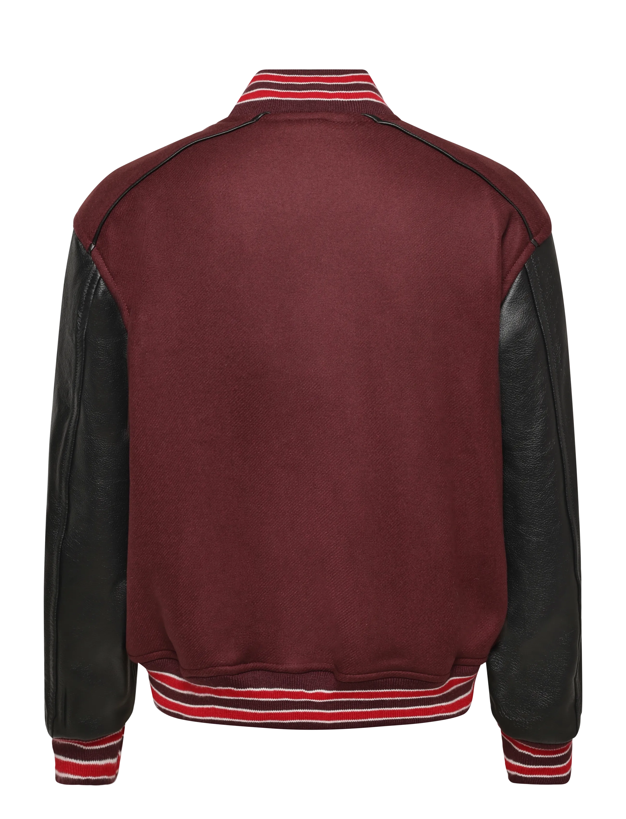 Tommy Hilfiger - LEATHER VARSITY JACKET - ulljackor - burgundy velvet - 2
