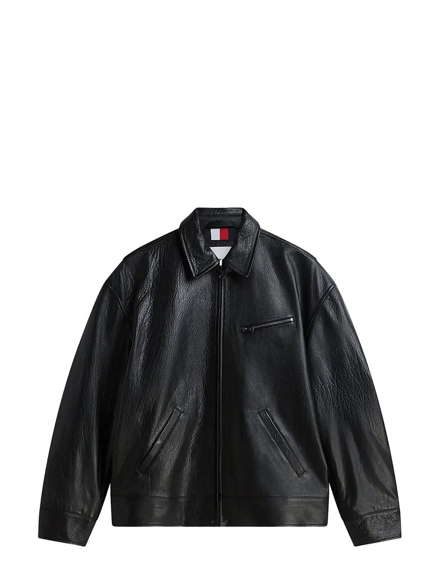 Tommy Hilfiger - LEATHER JACKET - herbstjacken - black - 1