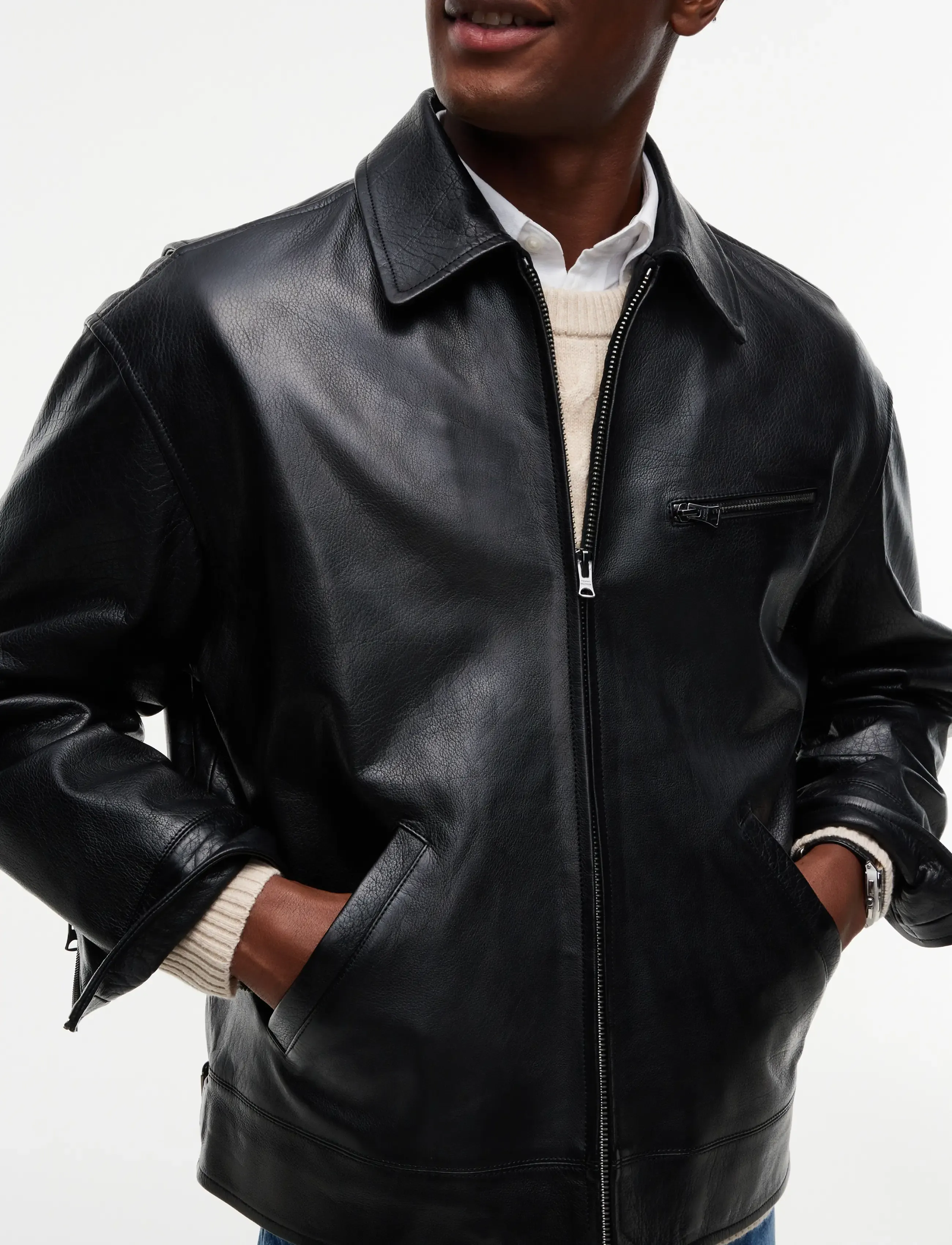 Tommy Hilfiger - LEATHER JACKET - black - 3