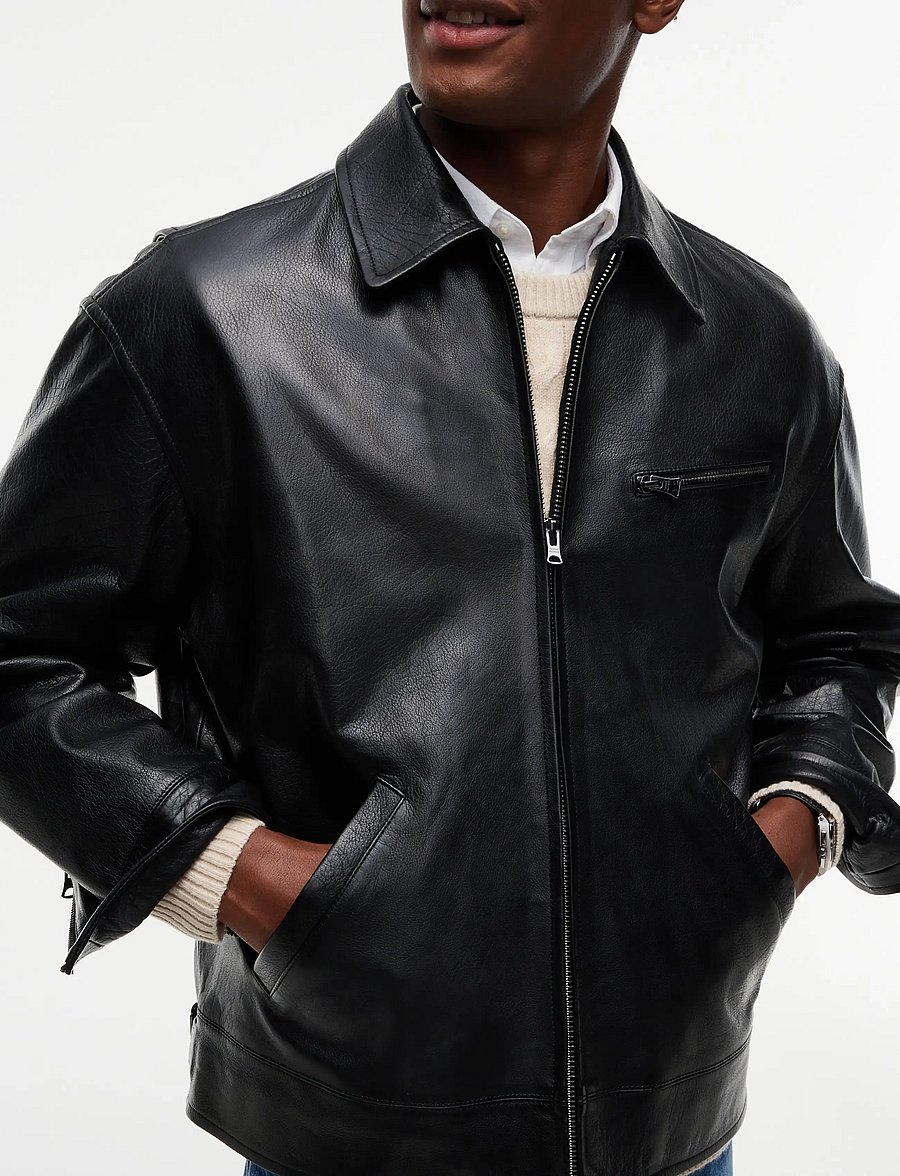 Tommy Hilfiger - LEATHER JACKET - herbstjacken - black - 3
