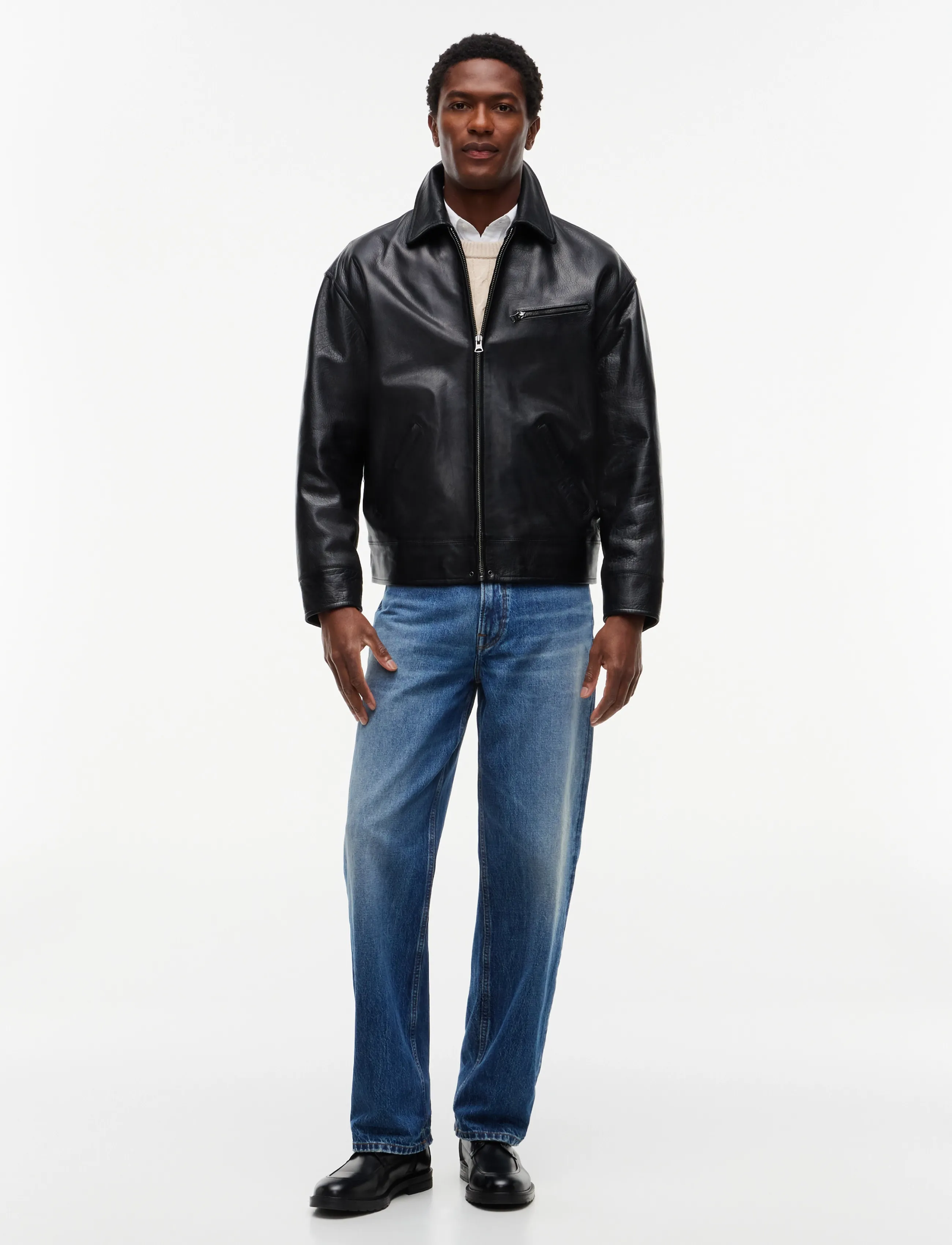 Tommy Hilfiger - LEATHER JACKET - black - 4