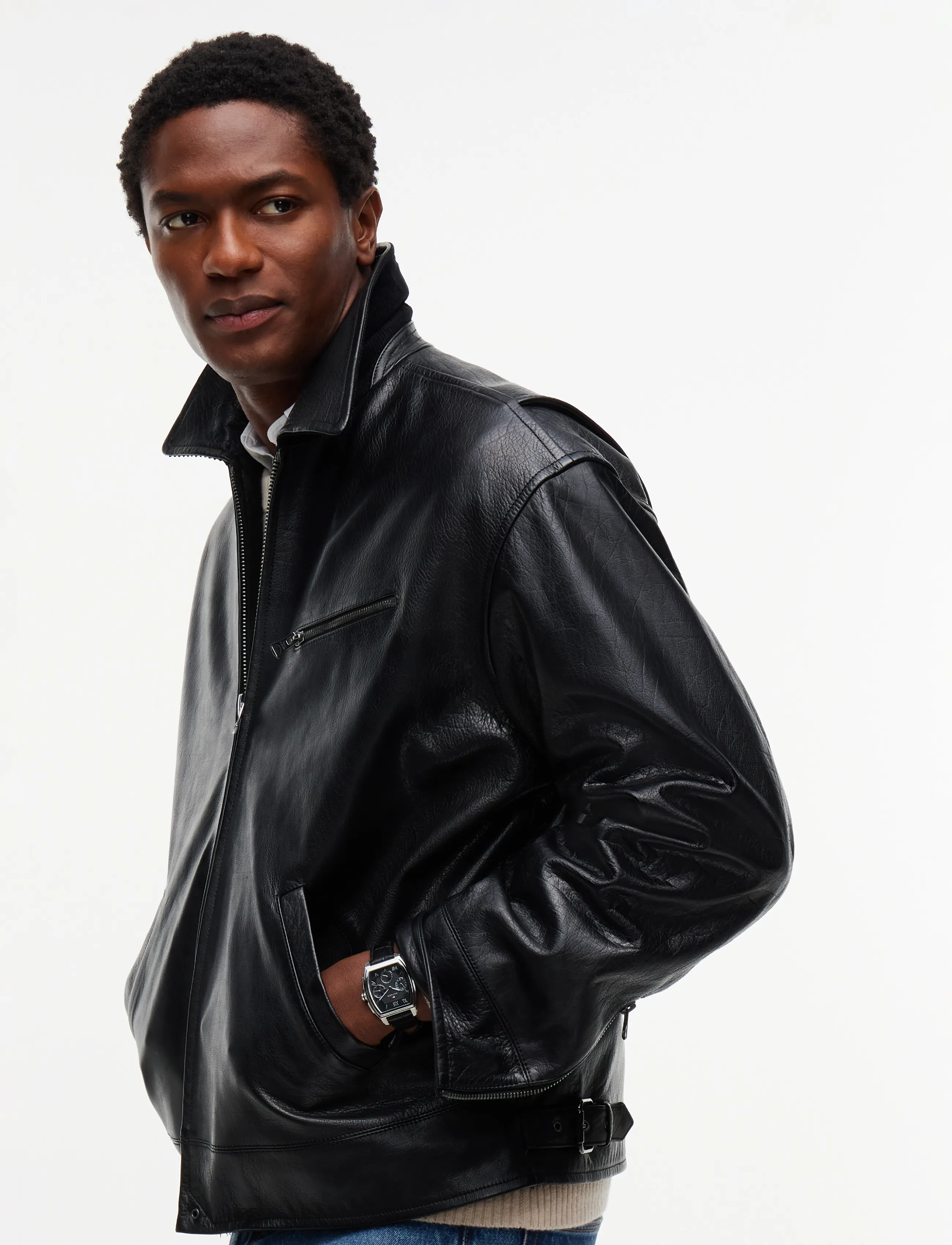 Tommy Hilfiger - LEATHER JACKET - black - 5