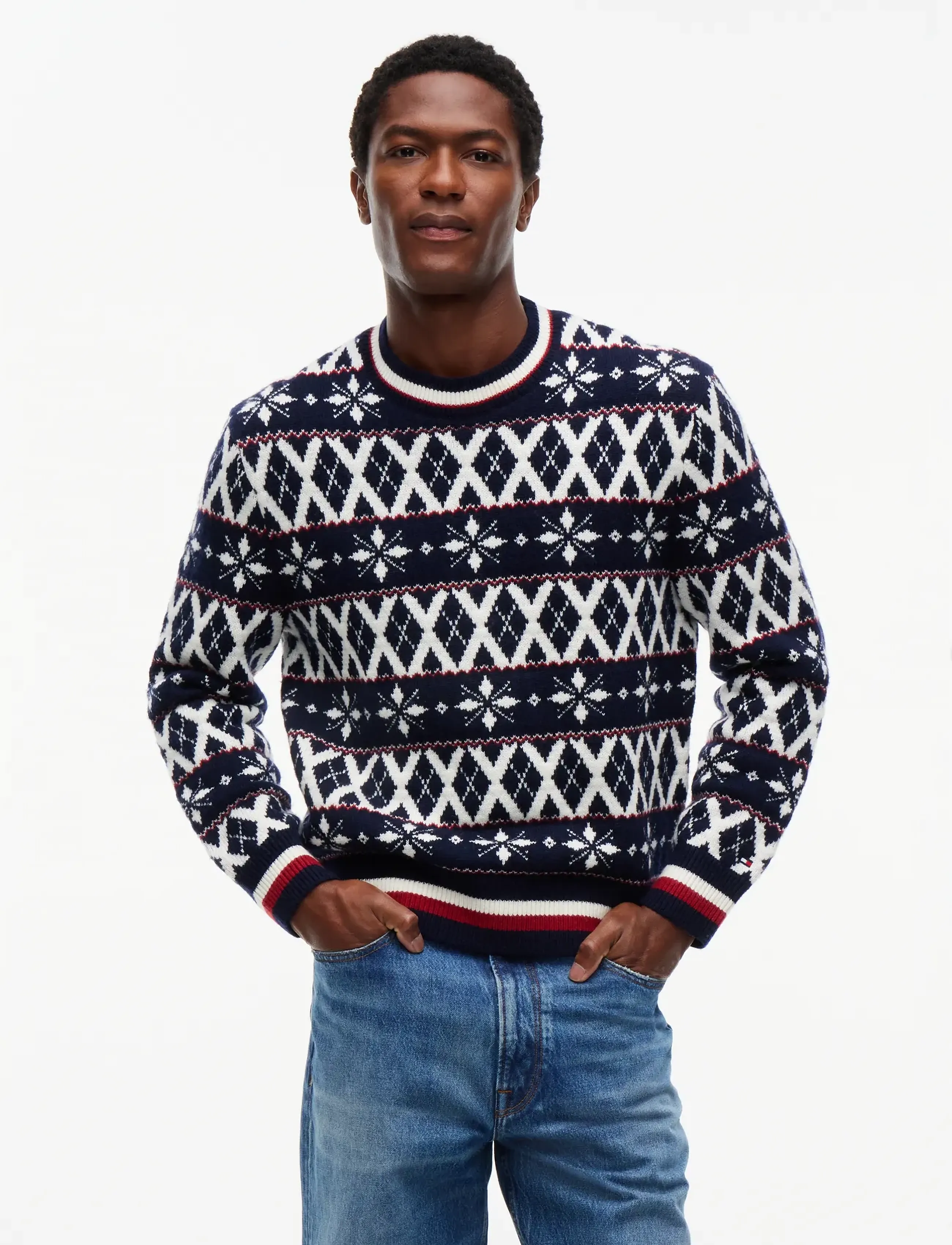 TOMMY HILFIGER Tröja marinblå / grenadine herr – bild 2