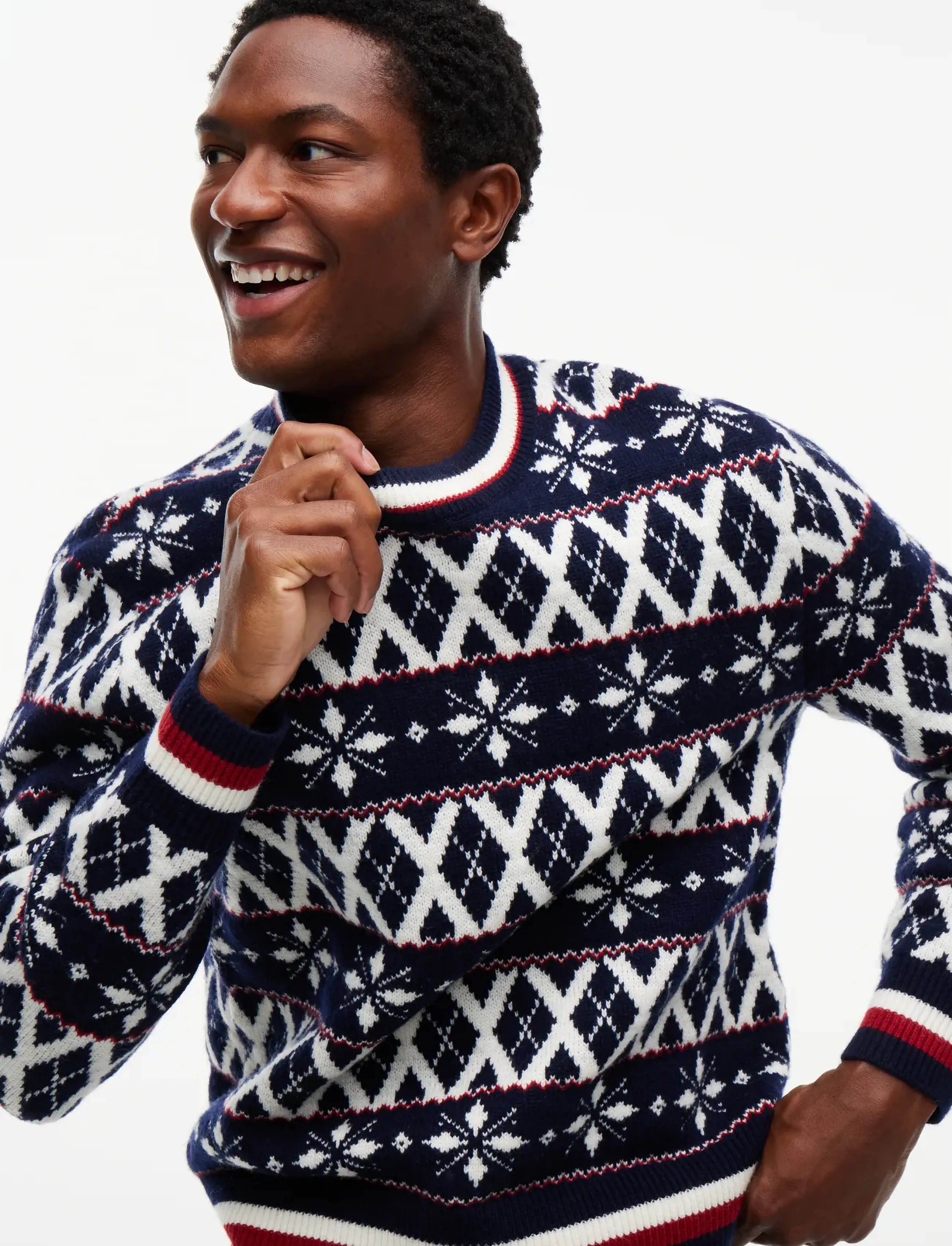 TOMMY HILFIGER Tröja marinblå / grenadine herr – bild 4