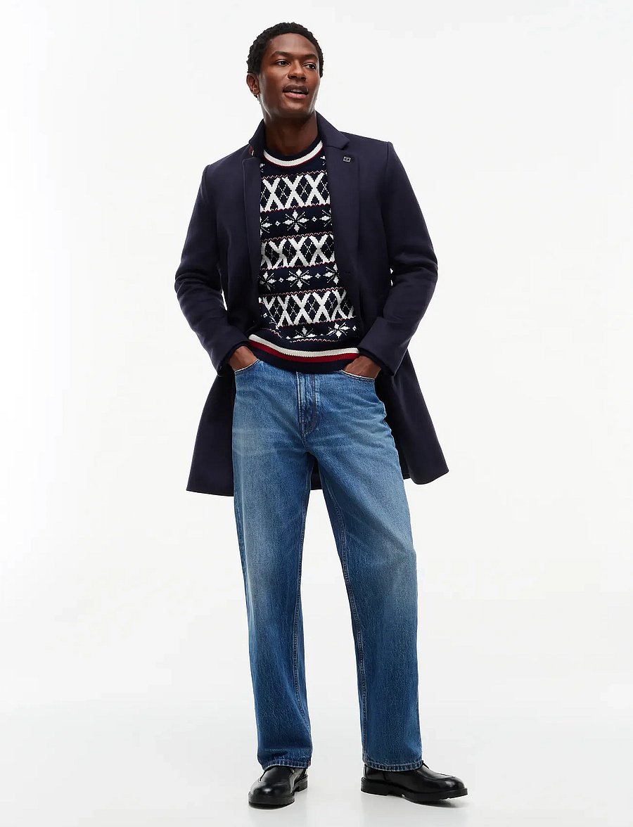Tommy Hilfiger - AOP FAIRISLE WOOL BLEND CREWNECK - rundhals - navy blue ivory regatta tawny - 4