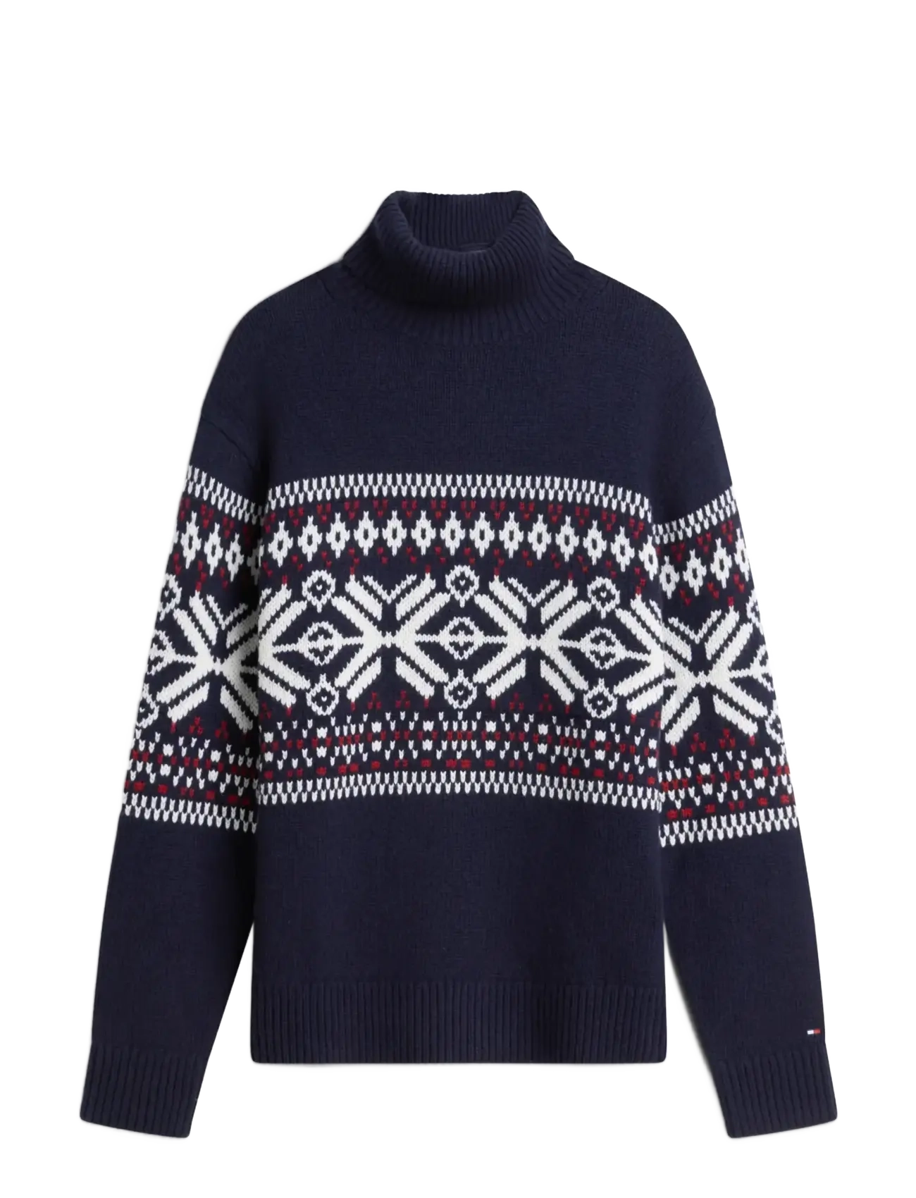 Tommy Hilfiger - PLACED FAIRISLE WOOL BLEND ROLL - navy blue ivory regatta red - 1