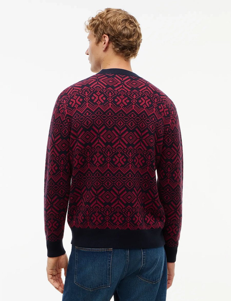 Tommy Hilfiger - AOP FAIRISLE COTTON CREW NECK - rundhals - regatta red navy blue - 2