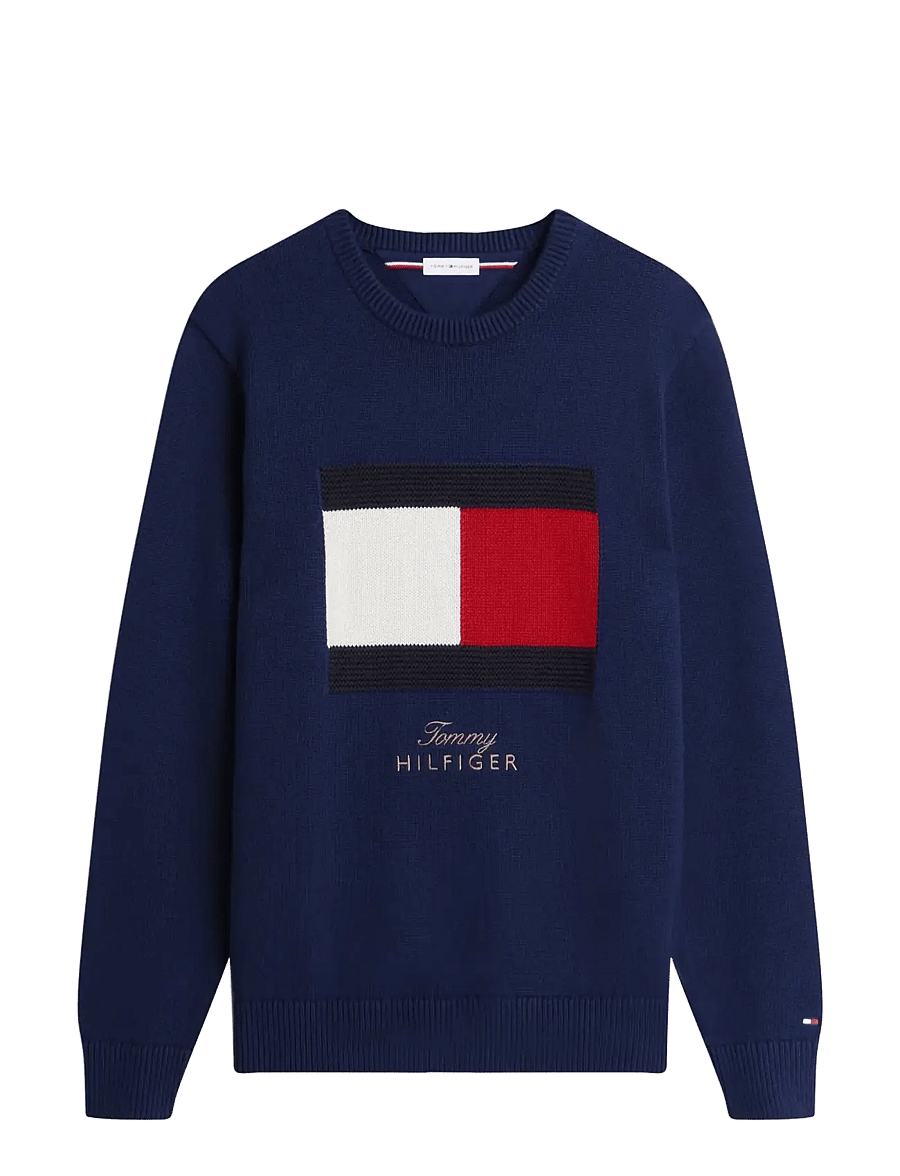 Tommy Hilfiger - GIFTING FLAG CREW NECK SWEATER - carbon navy - 1