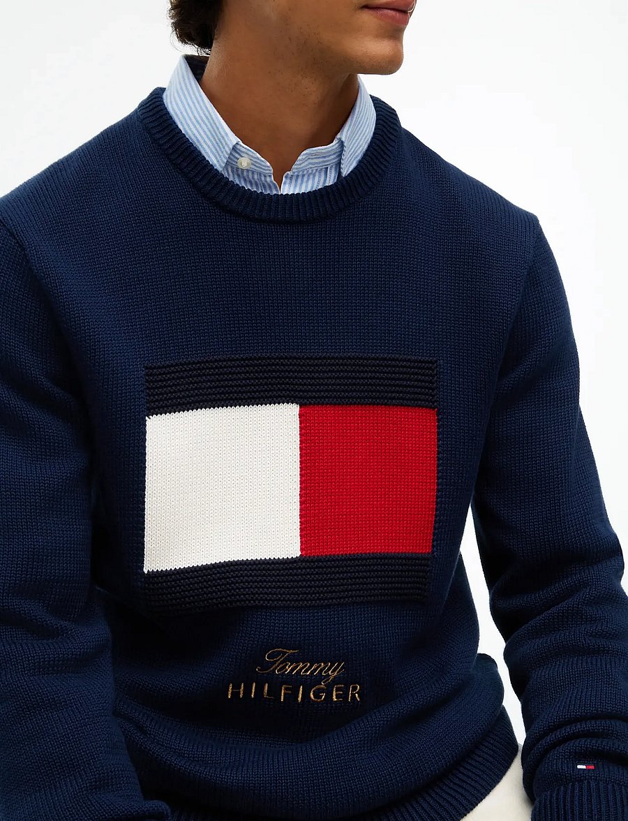 Tommy Hilfiger - GIFTING FLAG CREW NECK SWEATER - carbon navy - 3