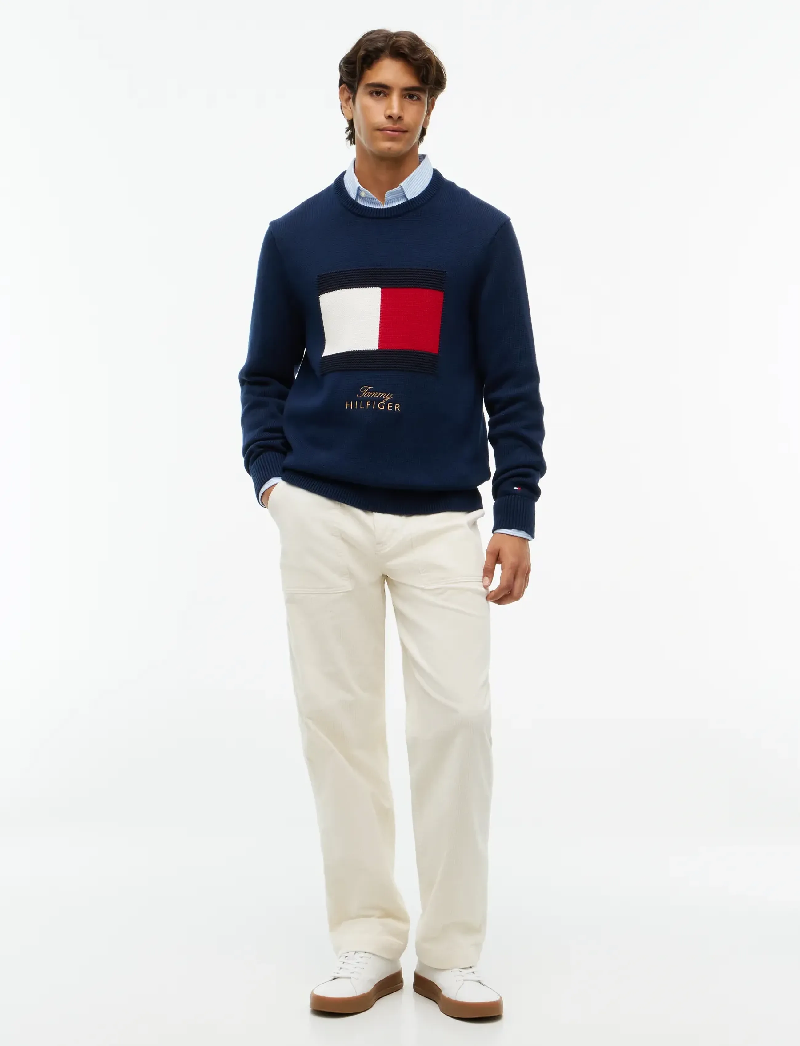 TOMMY HILFIGER Gifting Flag Crew Neck Sweater stickade tröjor herr – bild 4