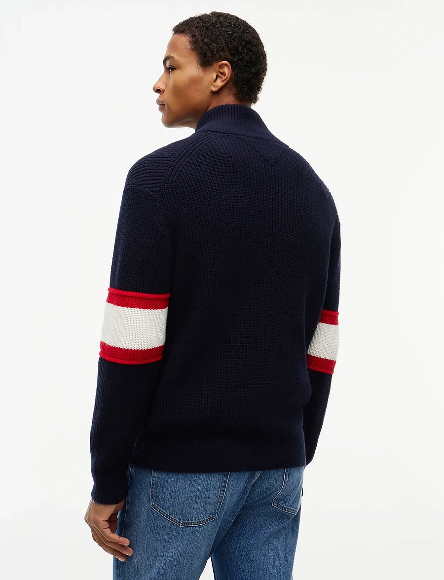 Tommy Hilfiger - ATHLEISURE RWB ZIP THROUGH - fullzip strik - navy blue - 2