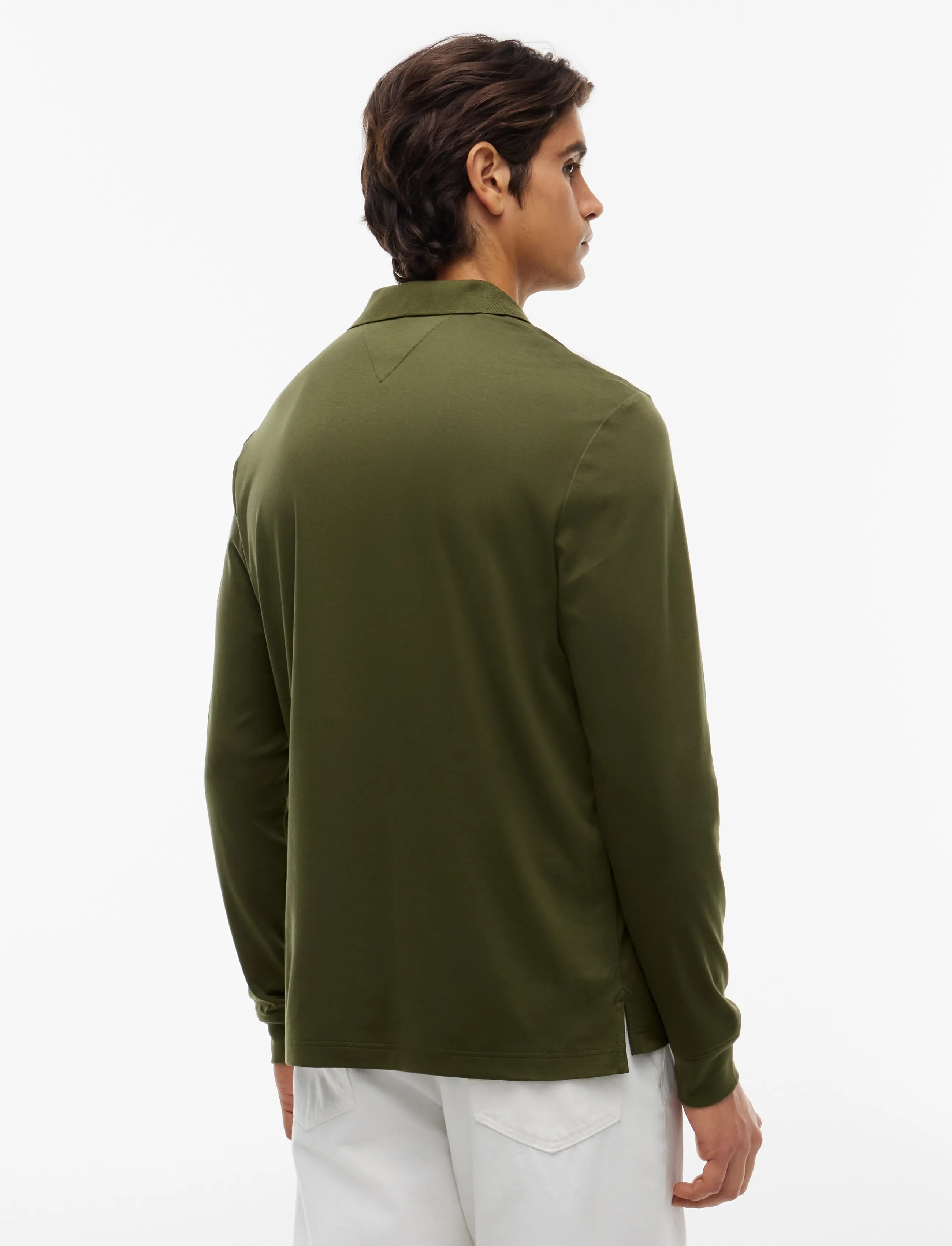 TOMMY HILFIGER L/S Liquid Cotton Zip Reg pikéer herr – bild 2