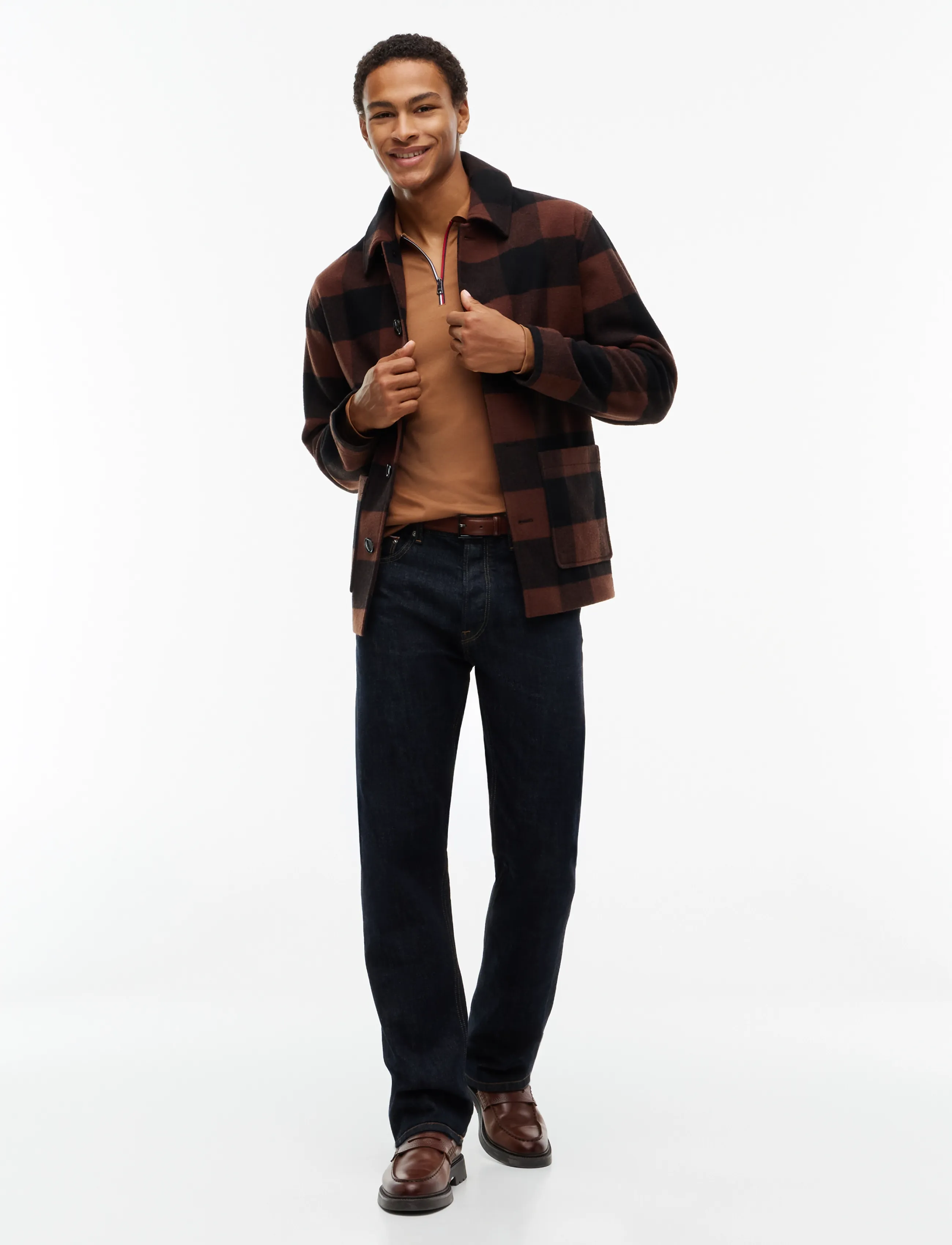 Tommy Hilfiger - L/S LIQUID COTTON ZIP REG - timeless tawny - 4
