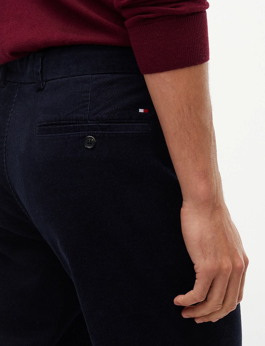 Tommy Hilfiger - DENTON FINE CORDUROY - casual trousers - navy blue - 5