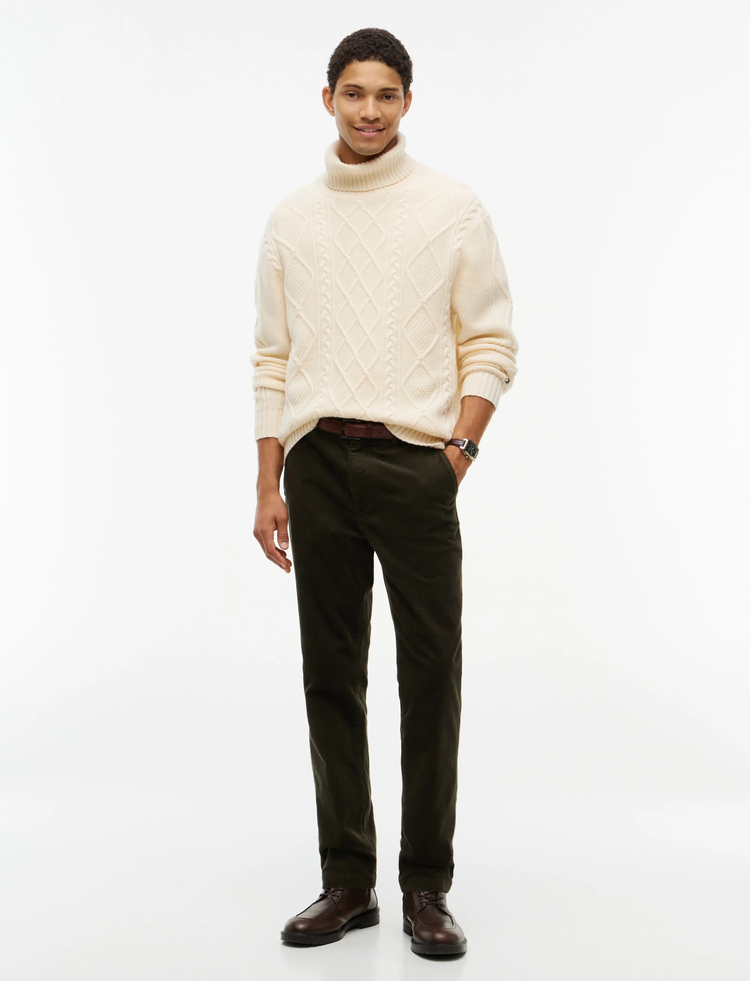 Tommy Hilfiger - DENTON FINE CORDUROY - platinum olive cord - 3