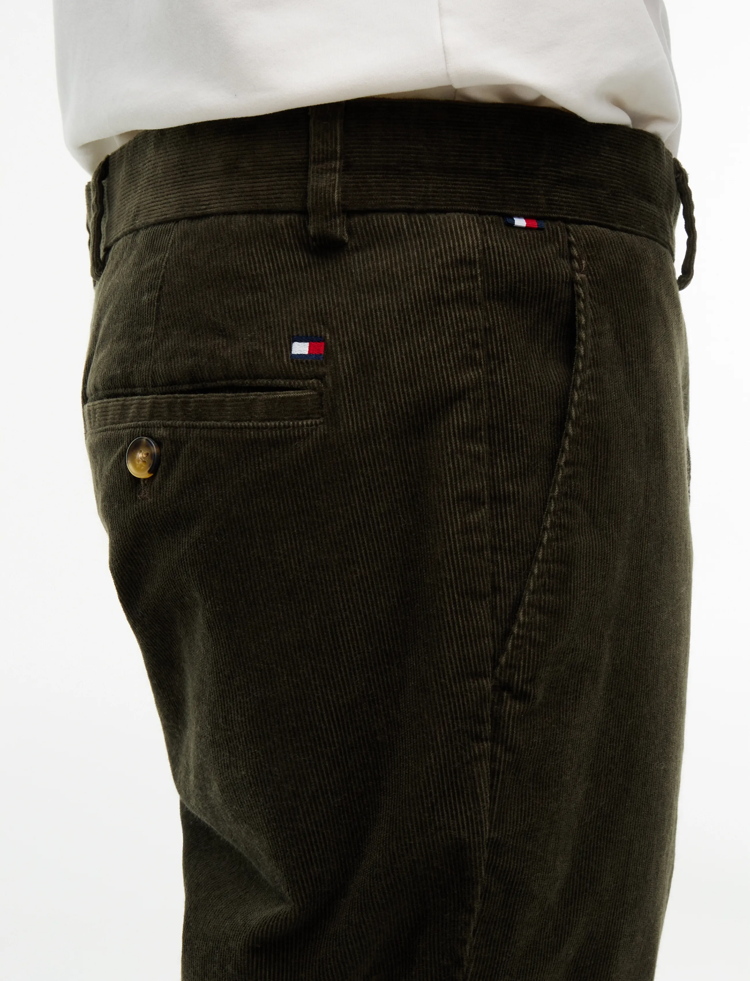 Tommy Hilfiger - DENTON FINE CORDUROY - platinum olive cord - 4
