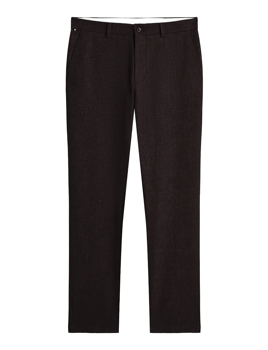 Tommy Hilfiger - DENTON BRUSHED MARL - vabaajapüksid - dark coffee - 1