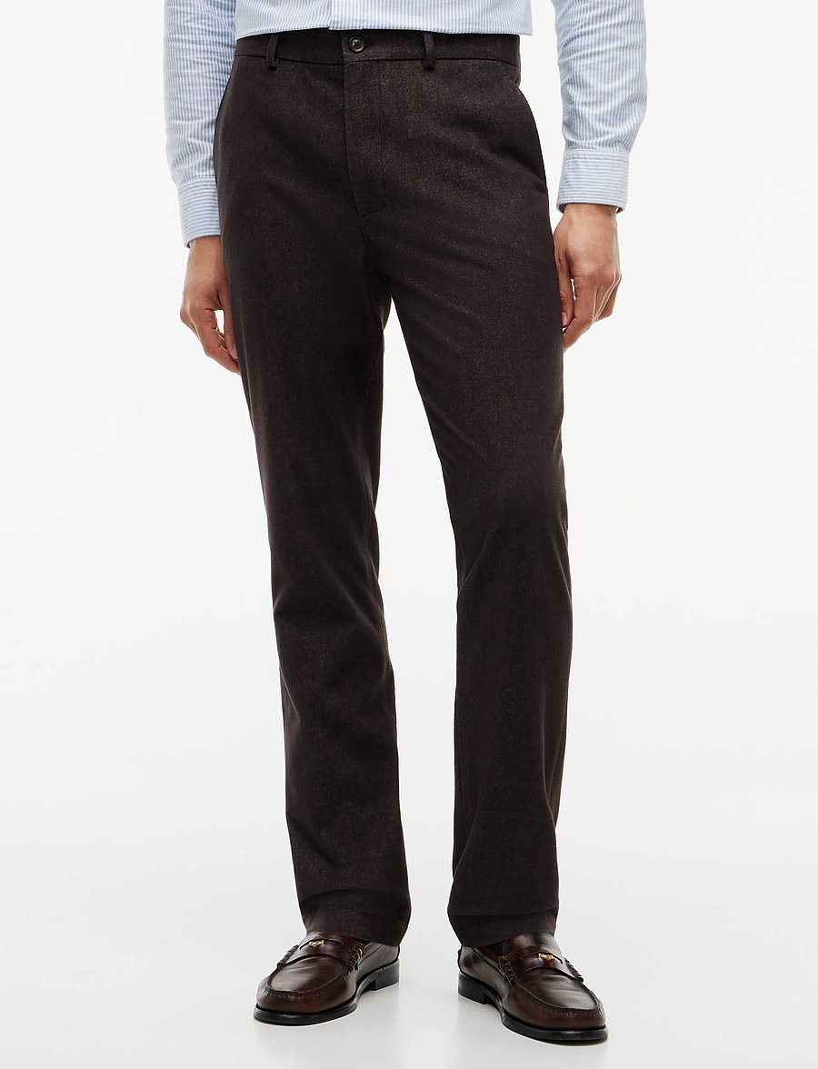 Tommy Hilfiger - DENTON BRUSHED MARL - vabaajapüksid - dark coffee - 0