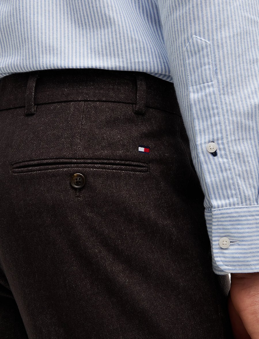 Tommy Hilfiger - DENTON BRUSHED MARL - vabaajapüksid - dark coffee - 4