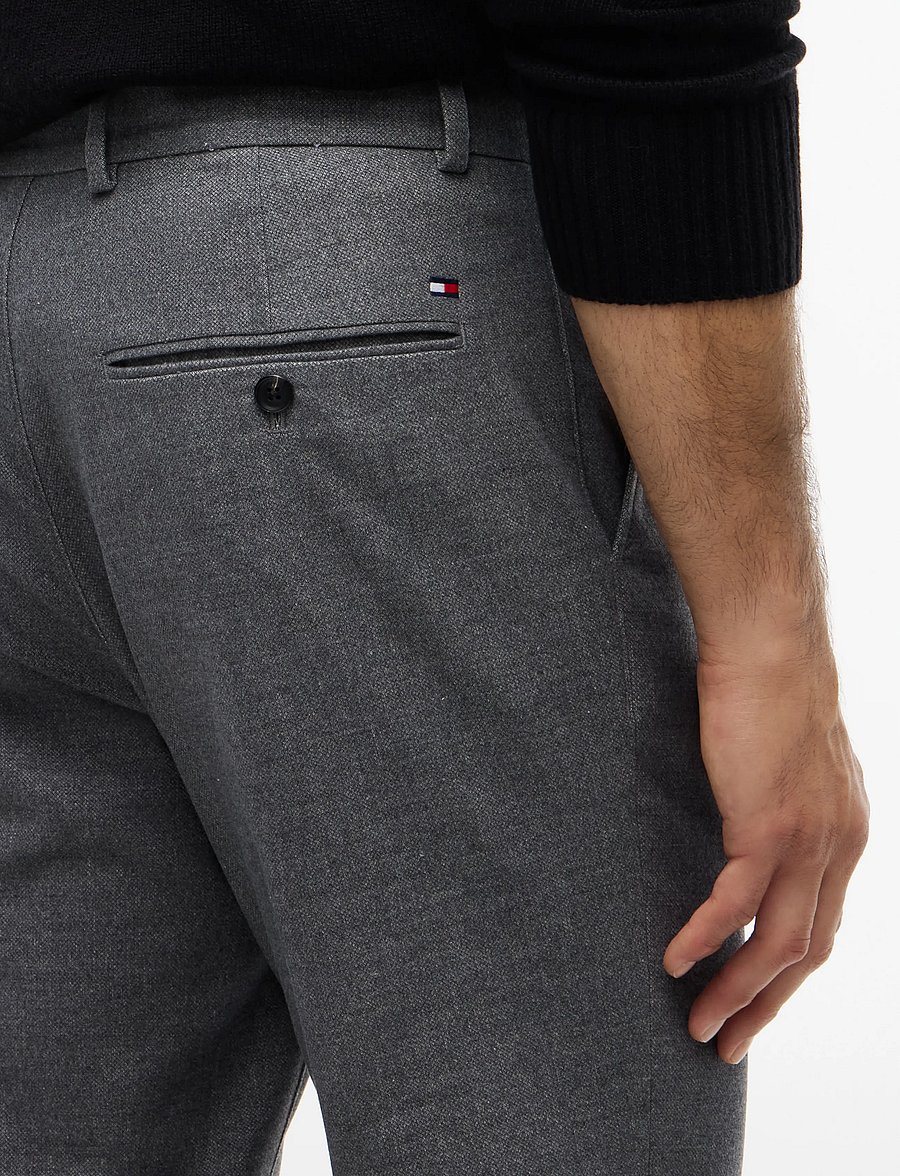 Tommy Hilfiger - DENTON BRUSHED MARL - vabaajapüksid - medium grey heather - 4