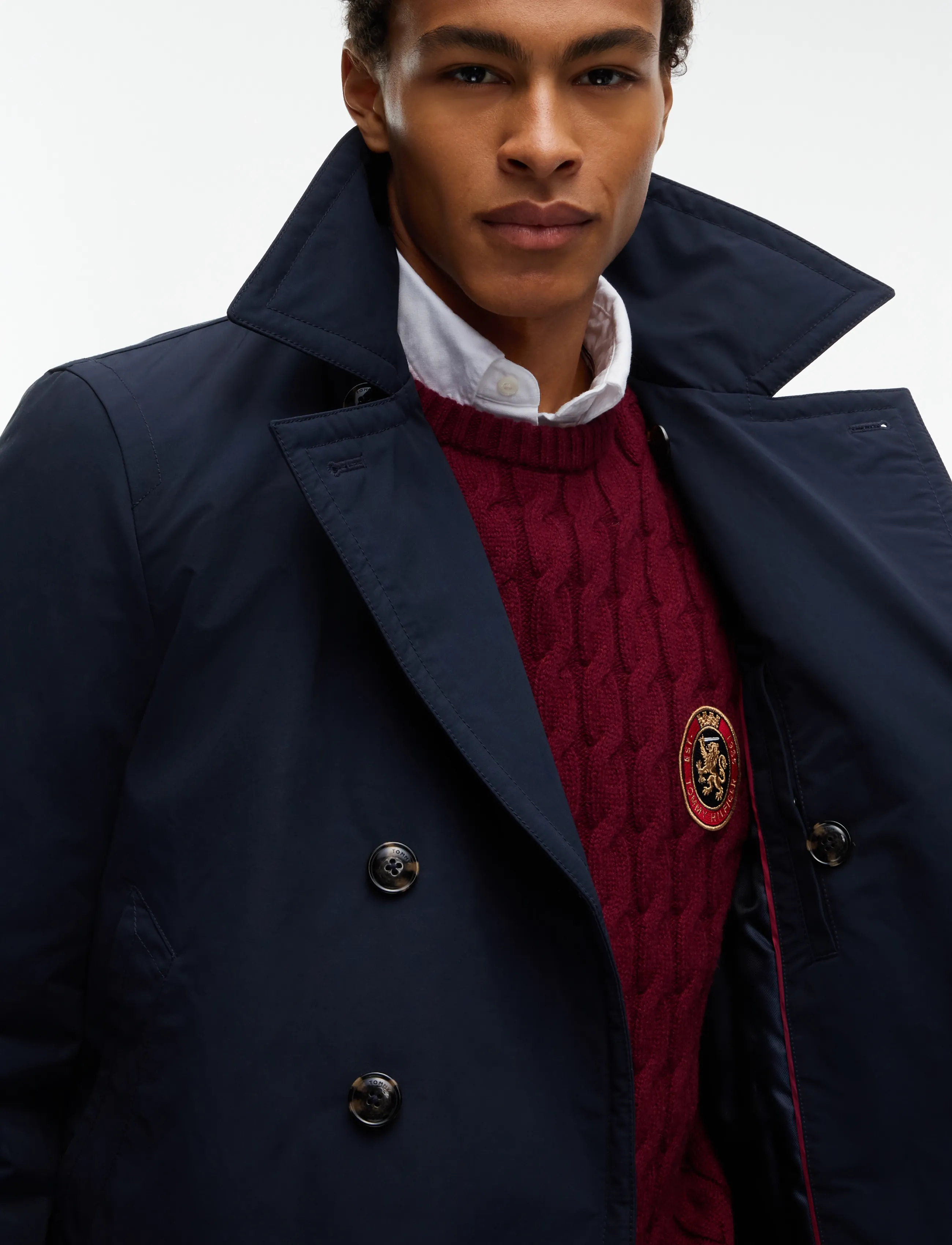 Tommy Hilfiger - NY PADDED NYLON PEACOAT - navy blue - 4