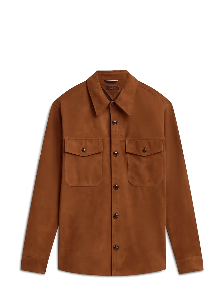 Tommy Hilfiger - NY LEATHER OVERSHIRT - timeless tawny - 1