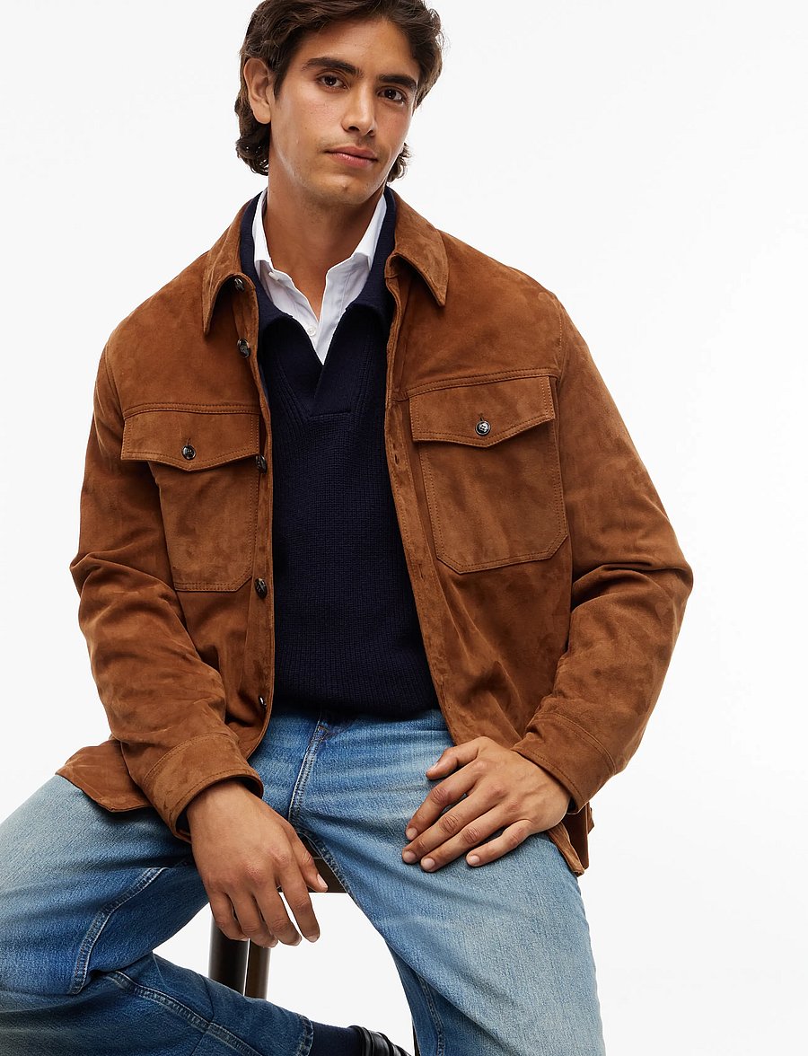 Tommy Hilfiger - NY LEATHER OVERSHIRT - timeless tawny - 3